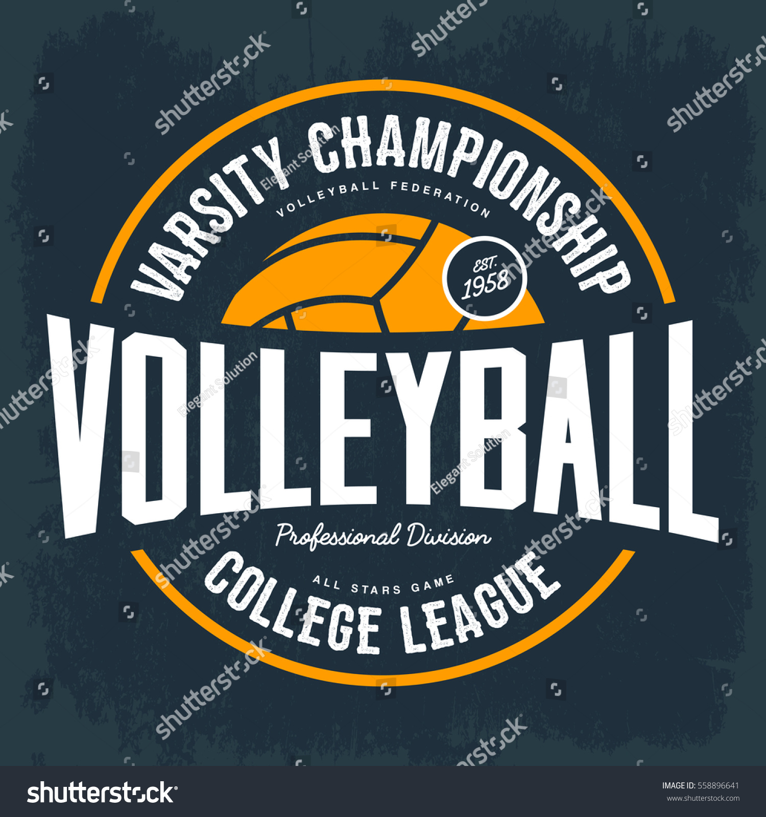 Volleyball ball as logo for college tournament. - Royalty Free Stock ...