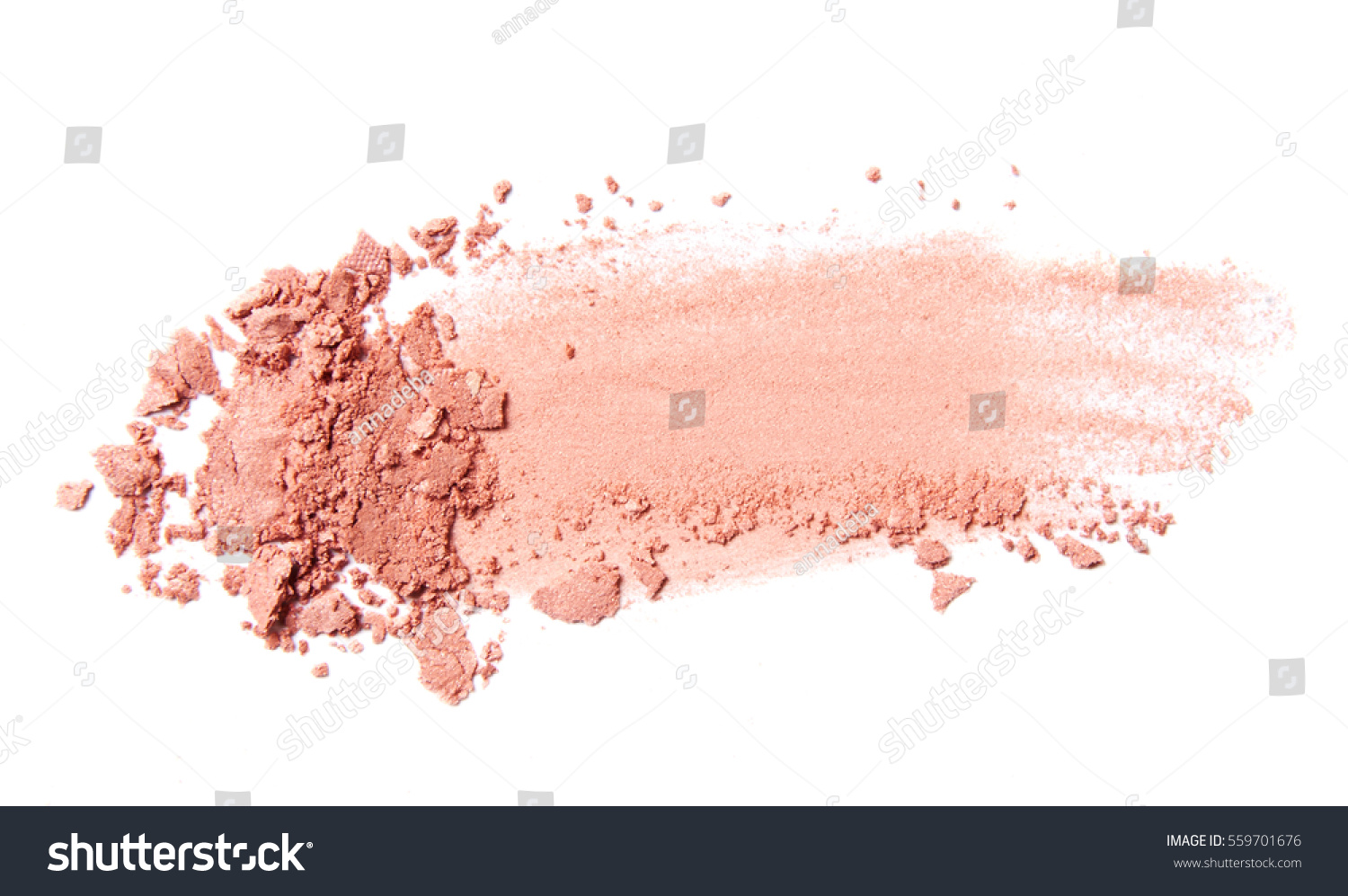 pink coral eyeshadow and blush trace isolated on white background
 #559701676