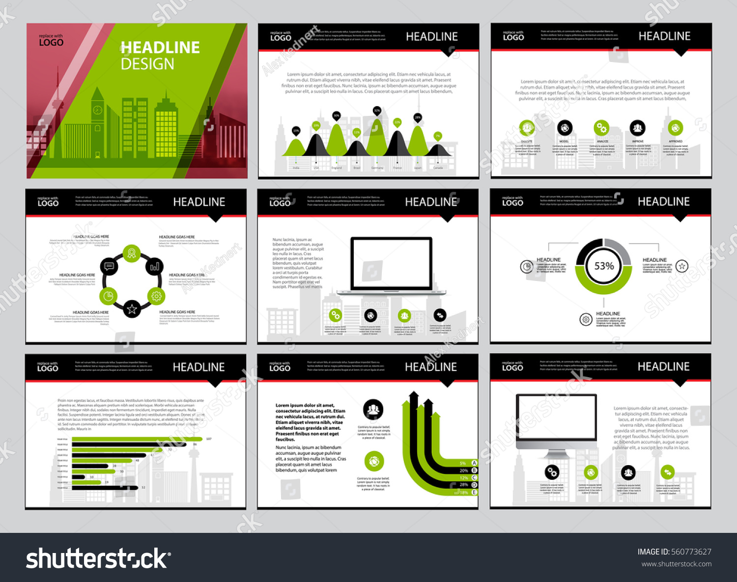 Multipurpose template for presentation slides - Royalty Free Stock ...
