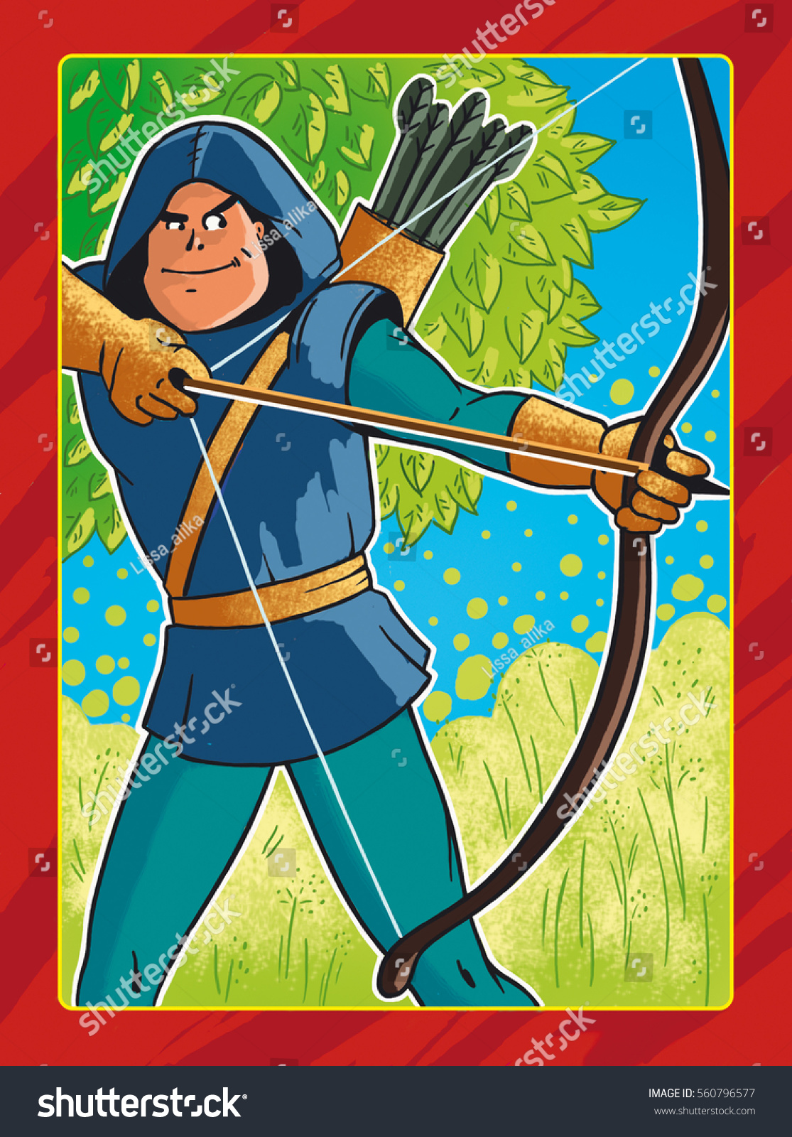 Archer As Robin Hood - Royalty Free Stock Photo 560796577 - Avopix.com