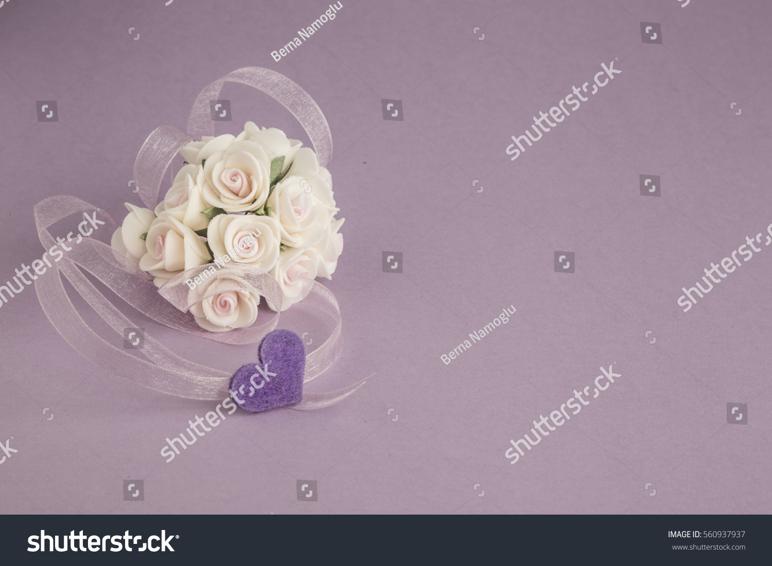 template with rose and ribbon #560937937