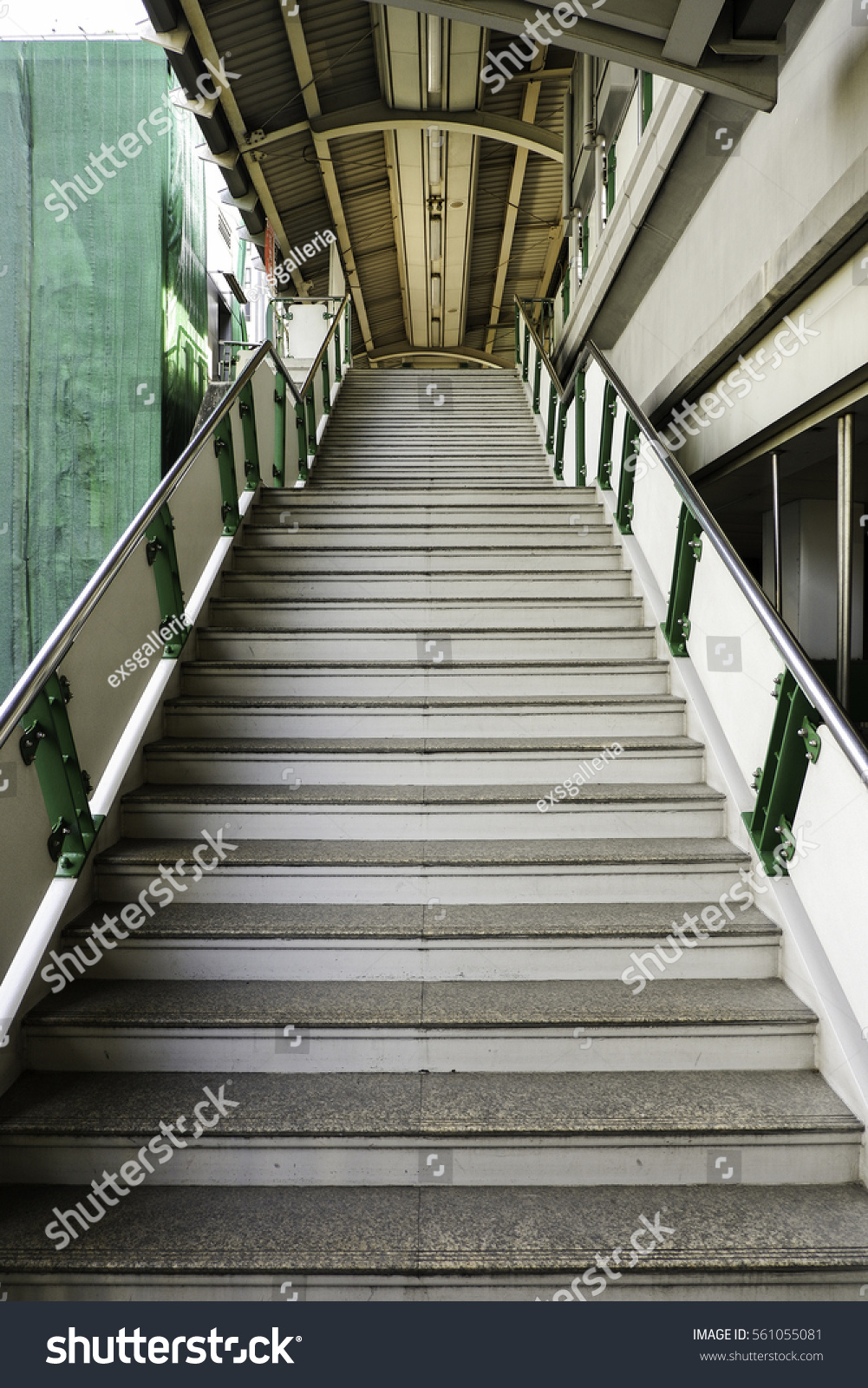 Long stairs at a bridge #561055081