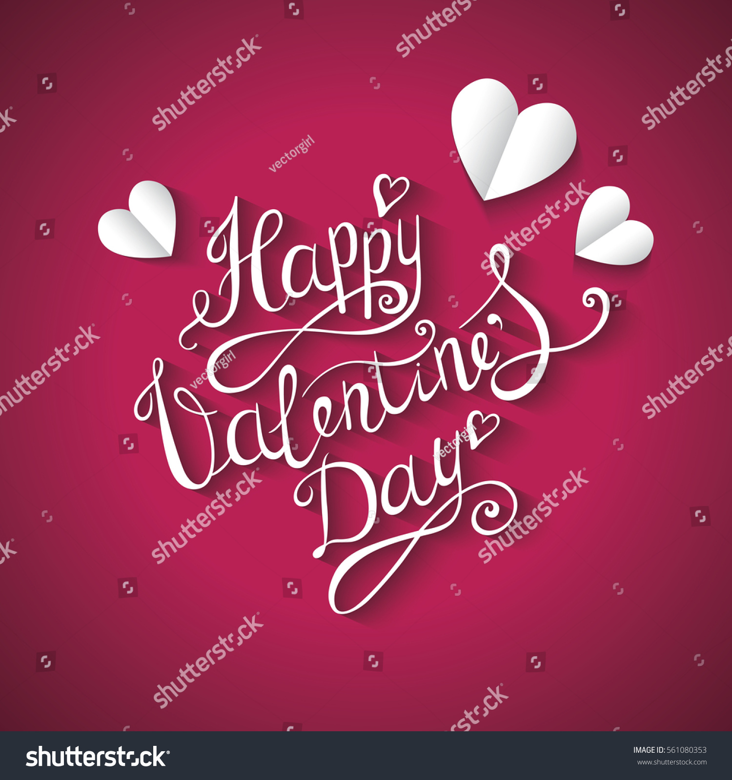 Valentines day background. Hand Drawing Vector Lettering design. Greeting card. #561080353