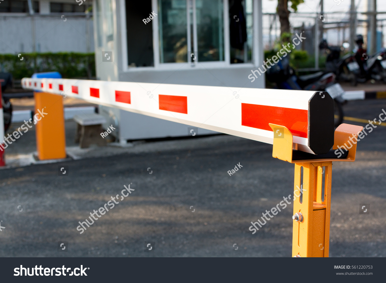 Barrier Gate Automatic system  for security. #561220753