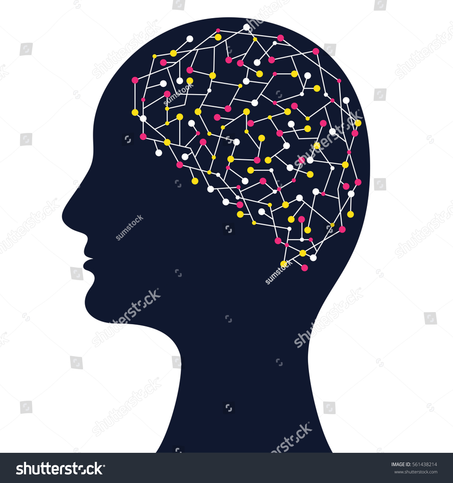 Human Head Silhouette With Complex Brain Royalty Free Stock Photo Avopix Com