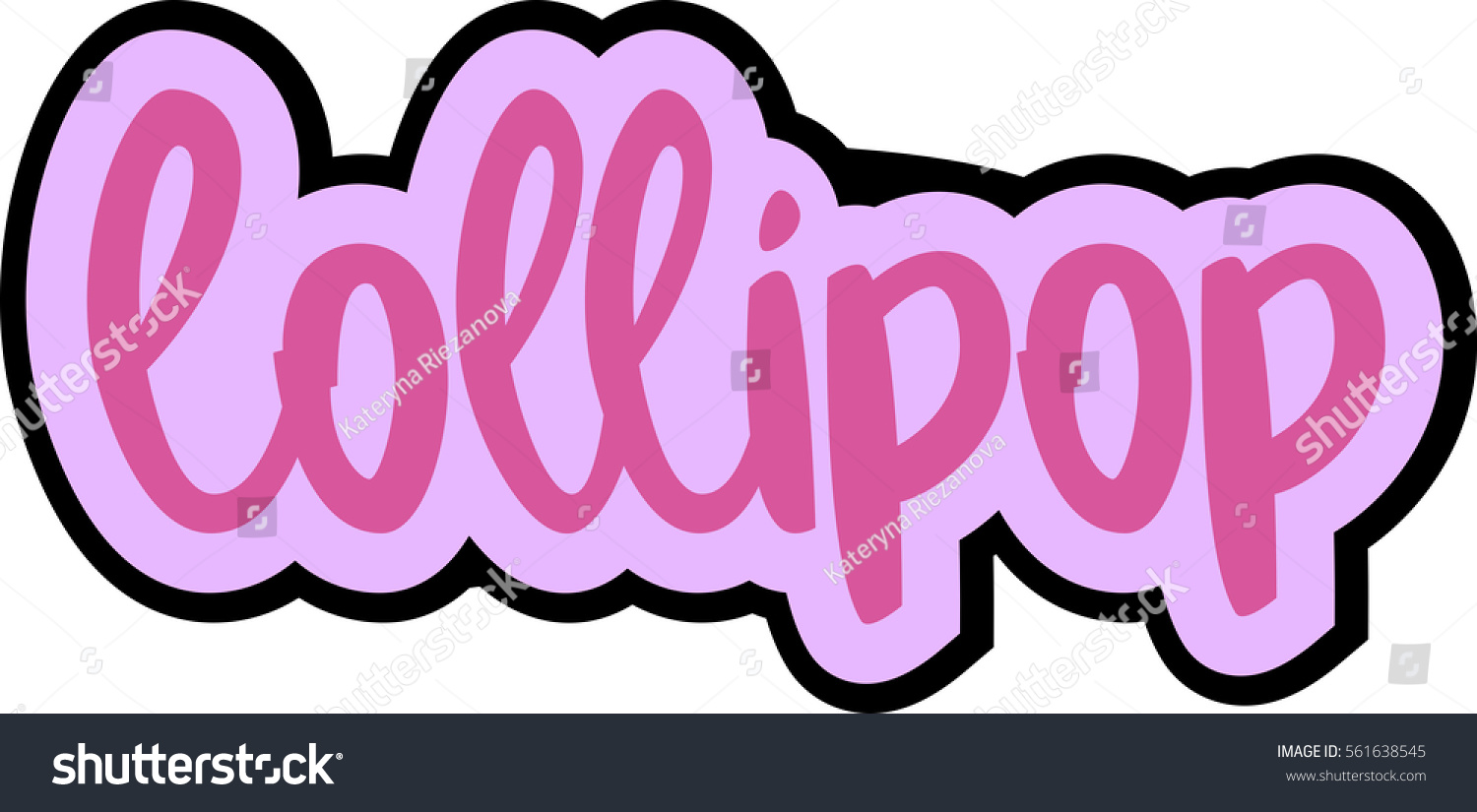 text - ''lollipop'' Lettering designs for print - Royalty Free Stock ...
