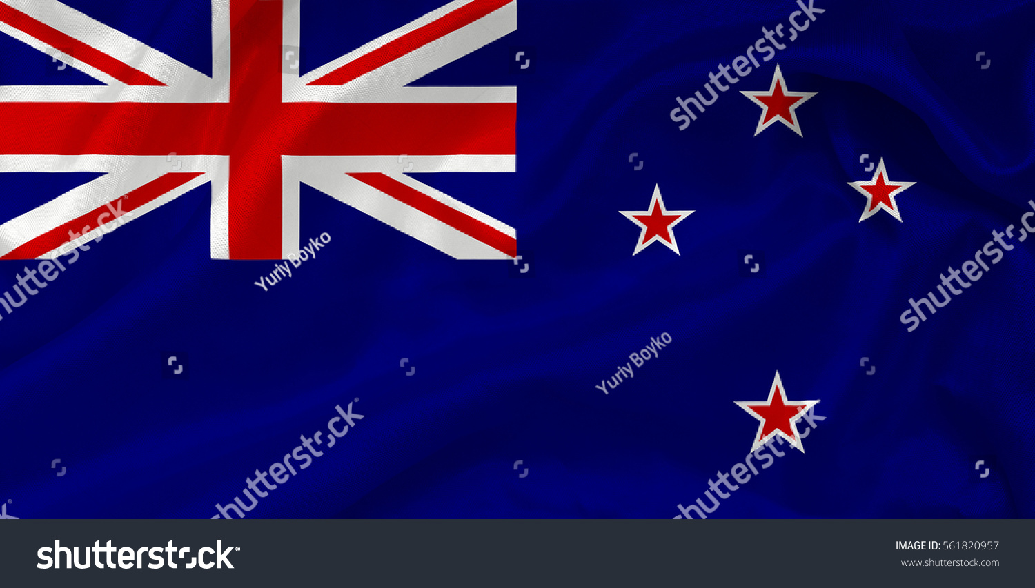 Flag of New Zealand - Royalty Free Stock Photo 561820957 - Avopix.com