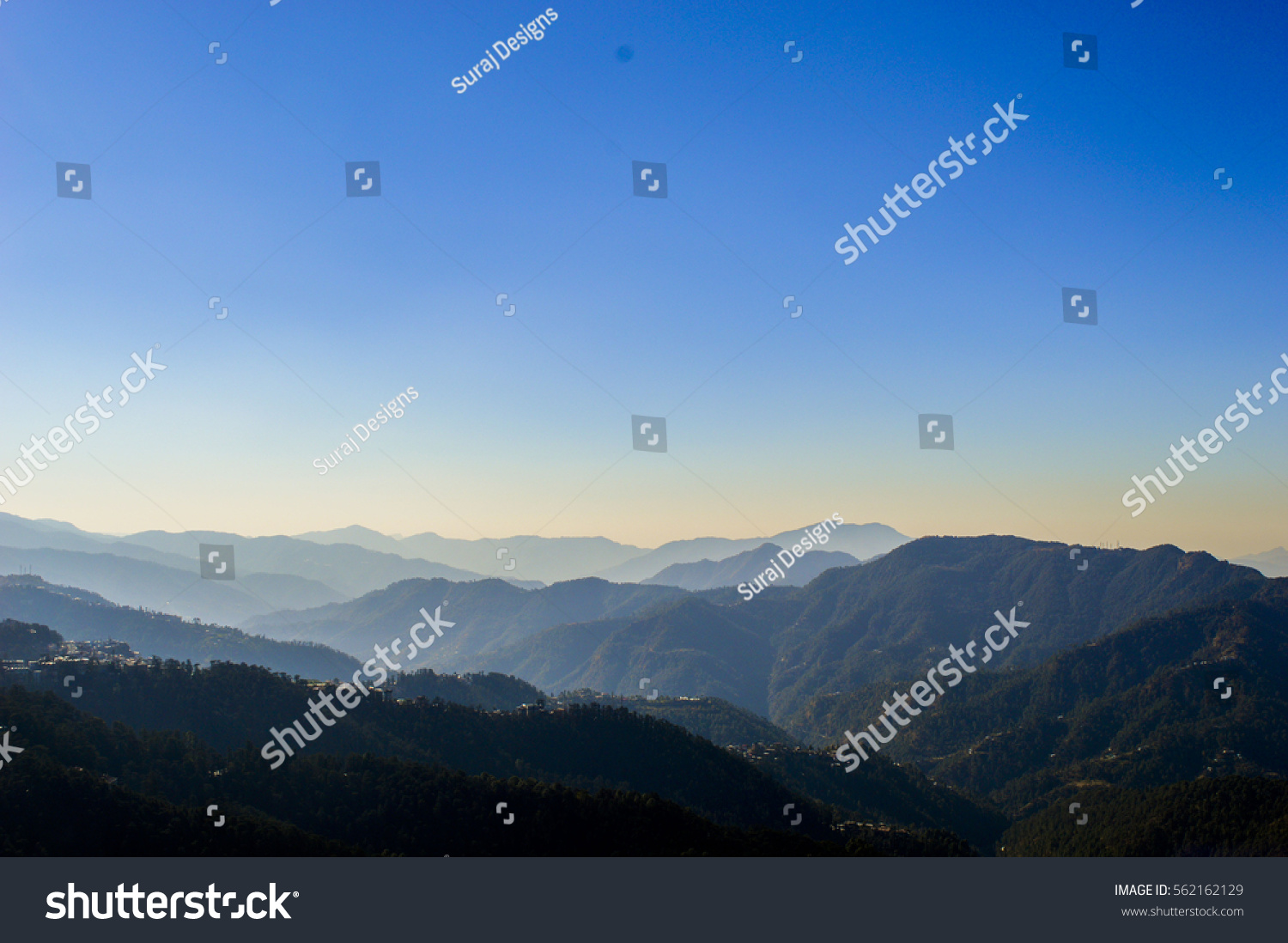 Beautiful blue sky and mountains #562162129