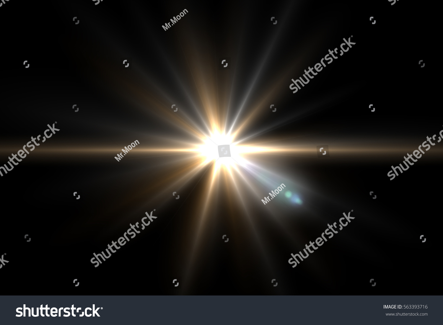Abstract sun burst with digital lens flare background.Easy to add overlay or screen filter over Photos #563393716