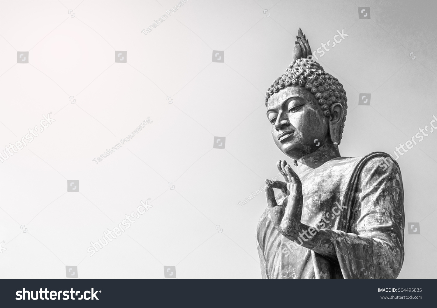 Big buddha statue  at phutthaMonthon background #564495835