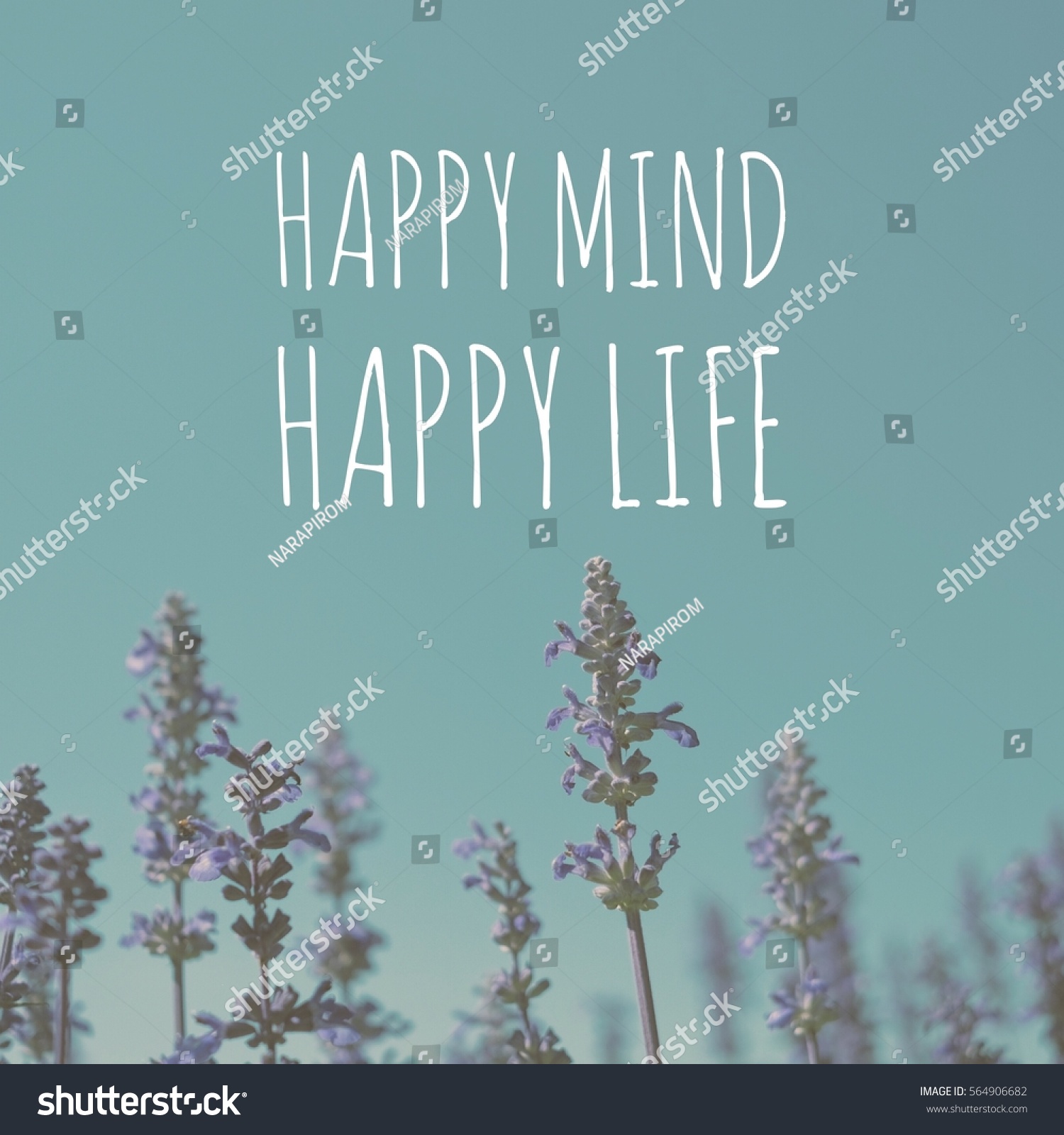 Inspiration motivation quote about happy life #564906682