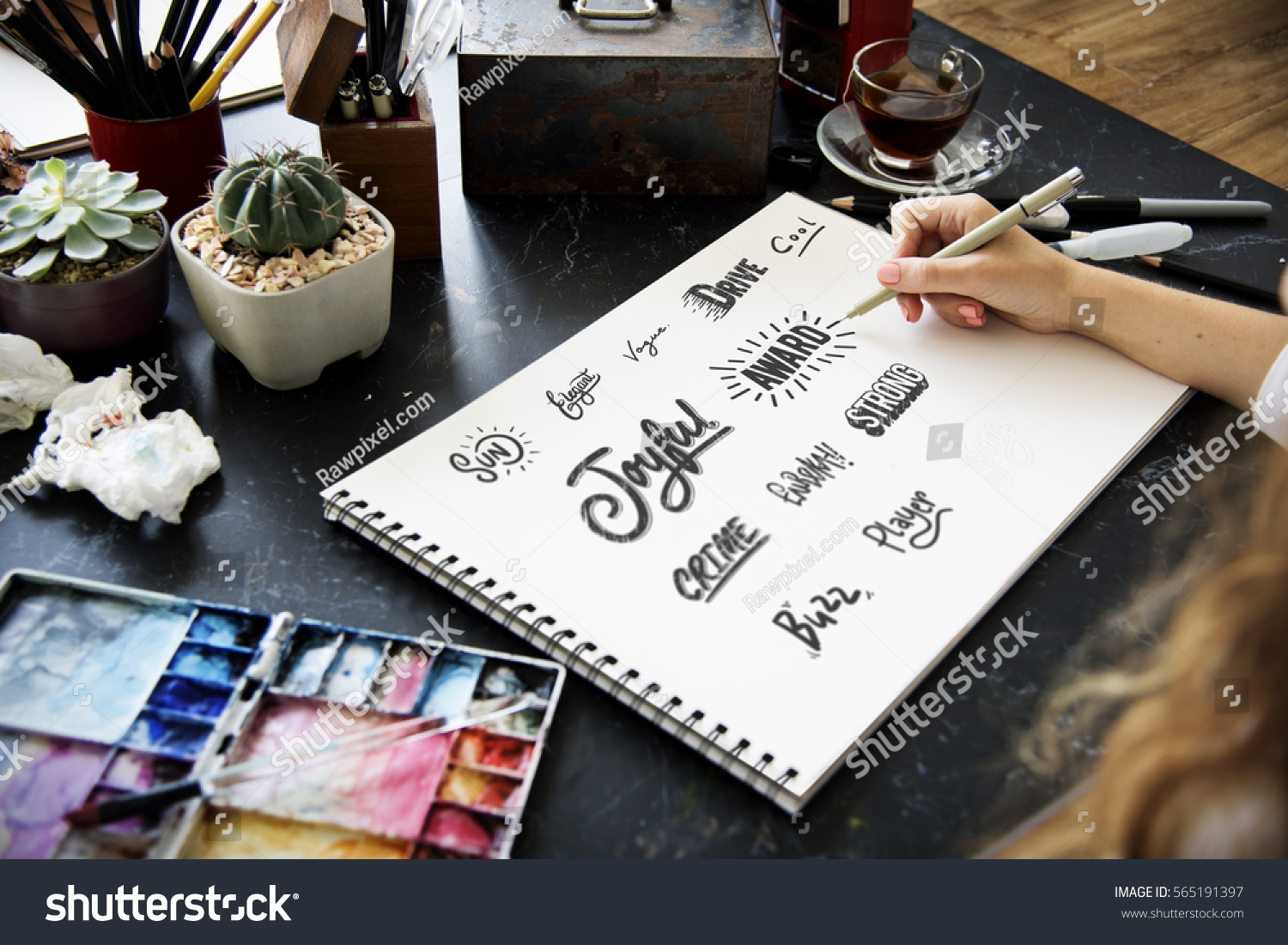 Calligraphy Design Typography Workplace #565191397