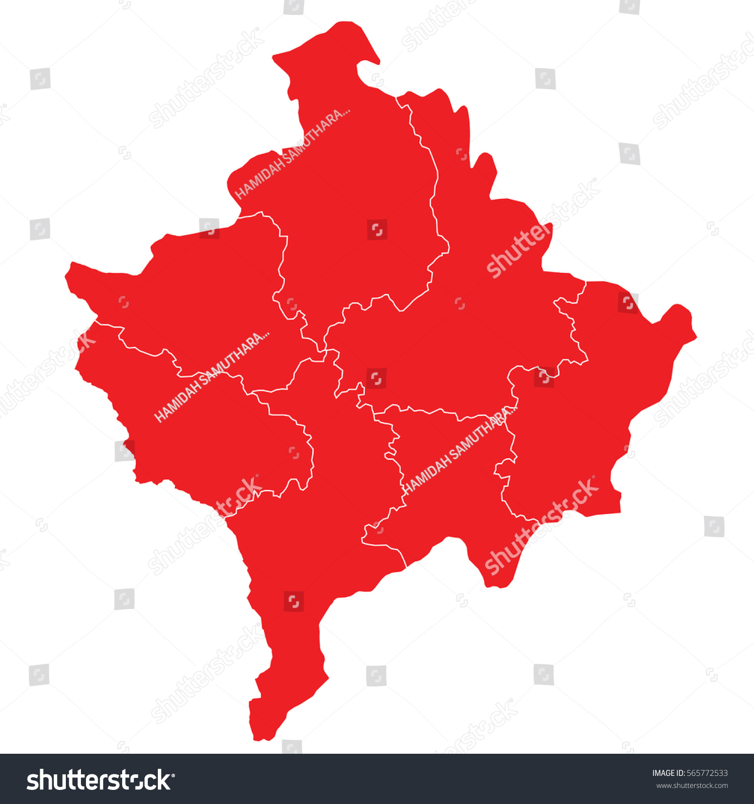 Red map of kosovo #565772533
