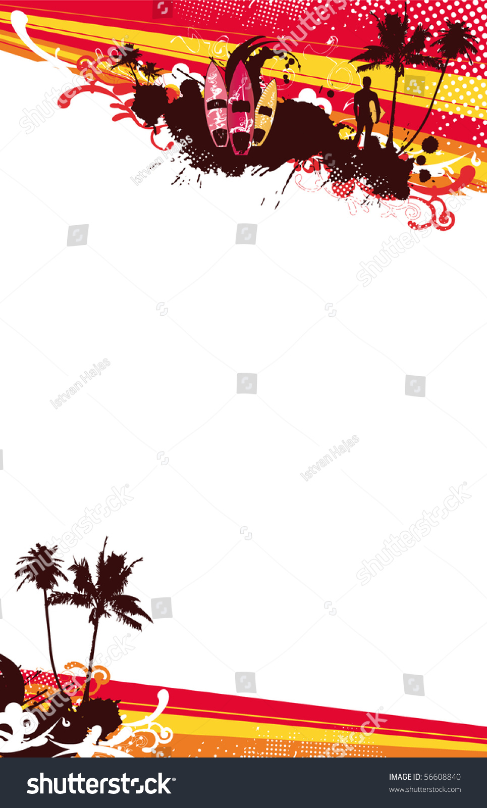 Summer surf background - Royalty Free Stock Vector 56608840 - Avopix.com