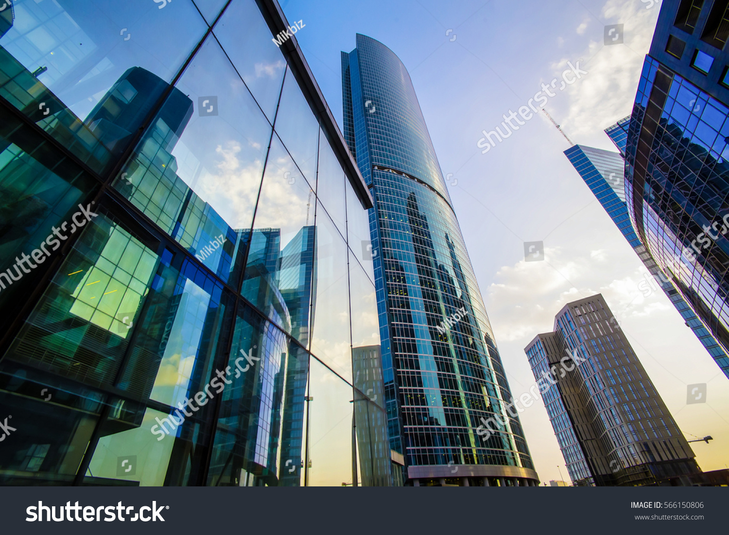 High rise buildings of Moscow business center Moscow - city #566150806