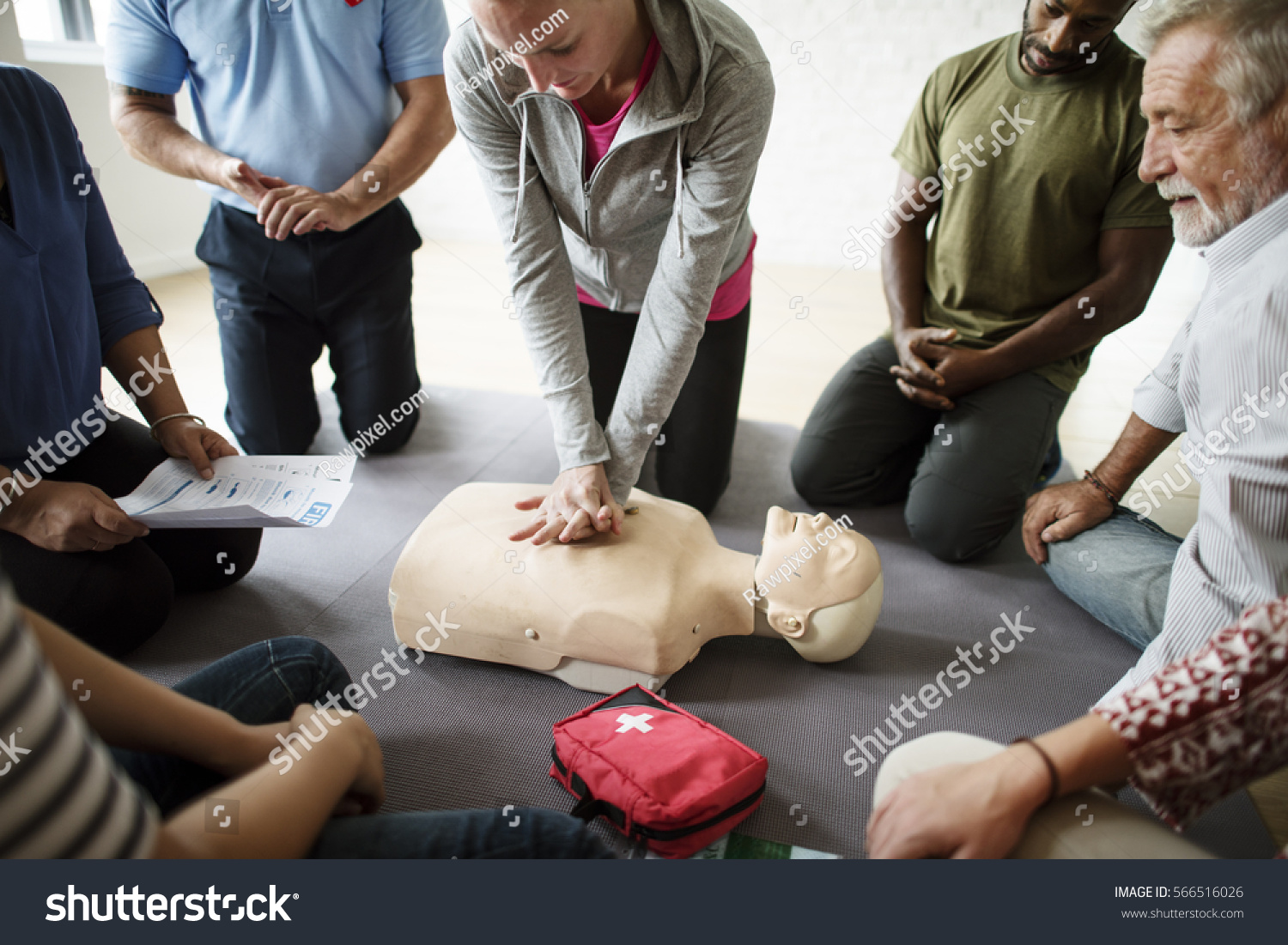 CPR First Aid Training Concept #566516026