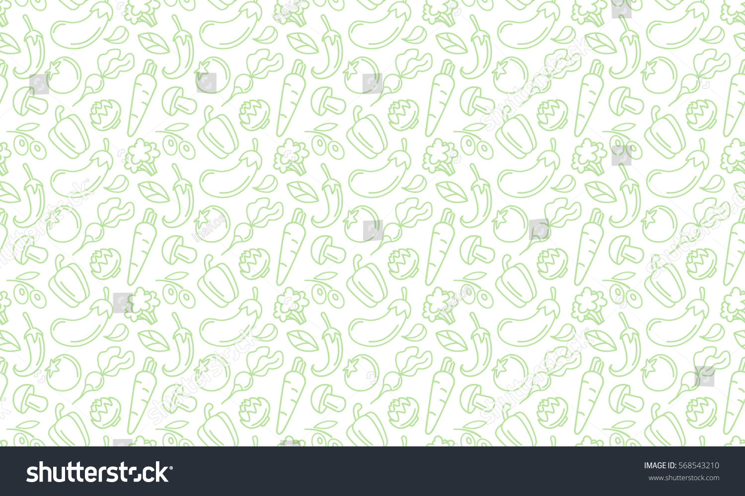 Vegetables and fruits Seamless hand drawn doodle pattern. Illustration for backgrounds, card, posters, banners, textile prints, cover, web design. Eat healthy. Vector icons. #568543210