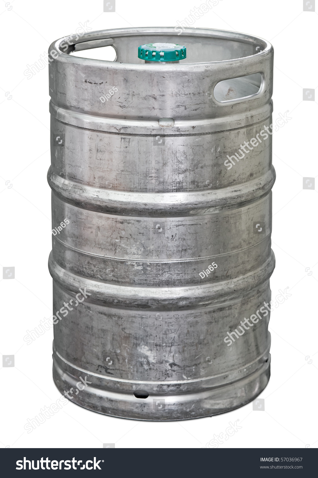 Metal beer keg isolated. Clipping path included #57036967