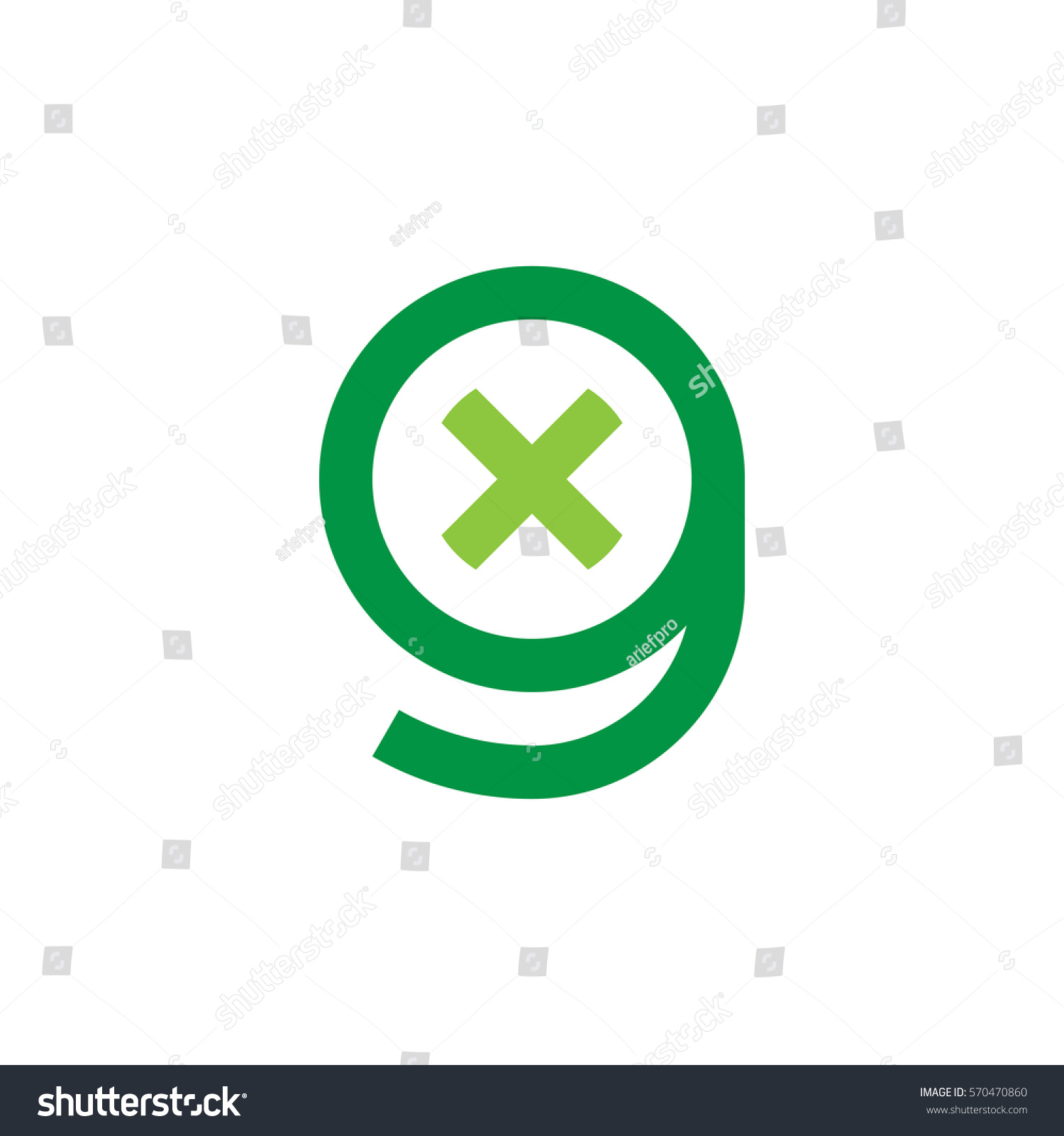 Initial Letter Logo Gx Xg X Inside G Rounded Royalty Free Stock Vector 570470860 7885