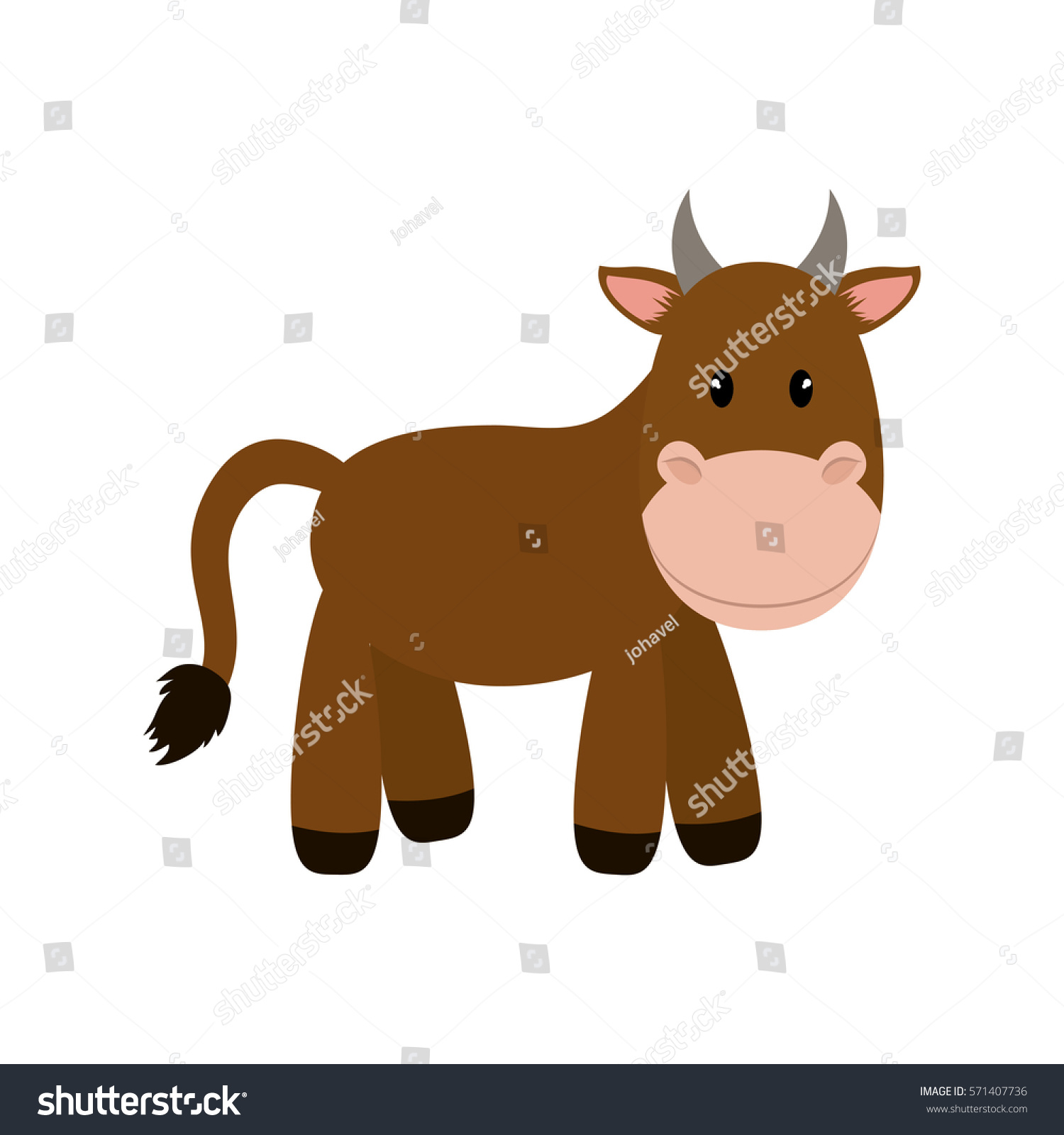 Cow animal cartoon icon vector illustration graphic design #571407736