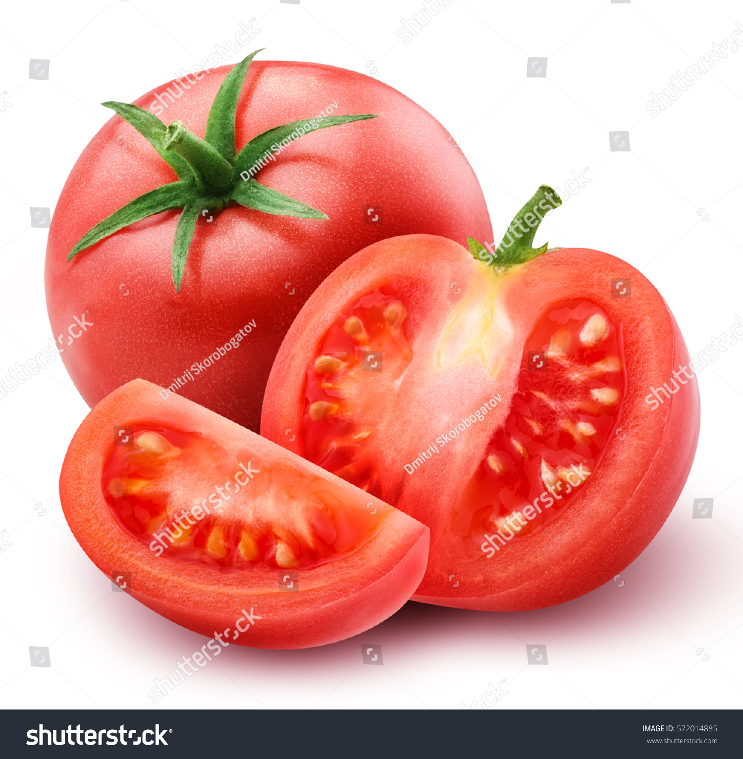 red tomato isolated on white background with clipping path #572014885