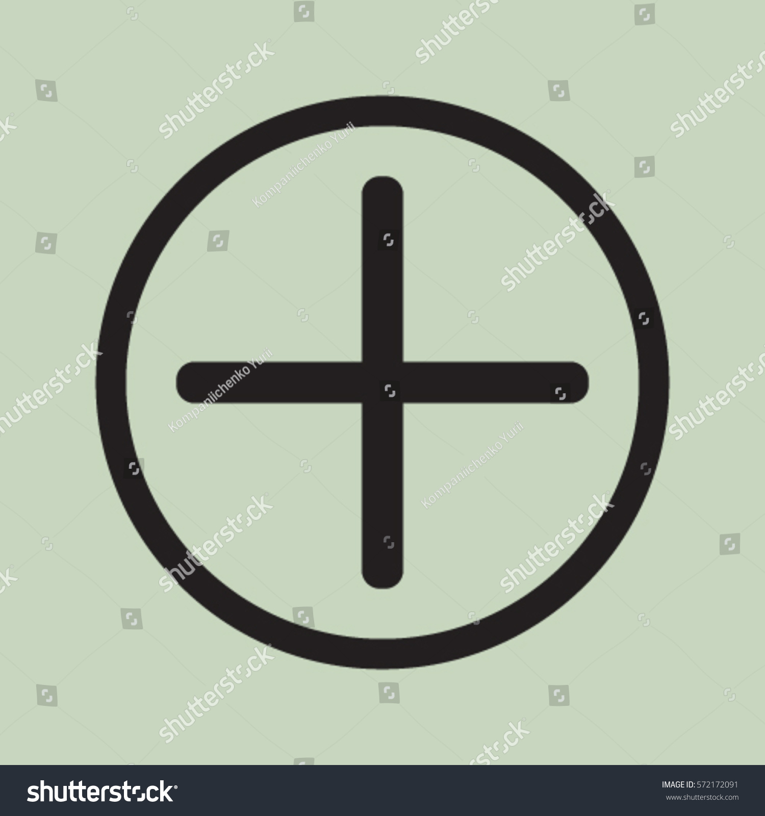 Plus icon, positive symbol vector illustration #572172091