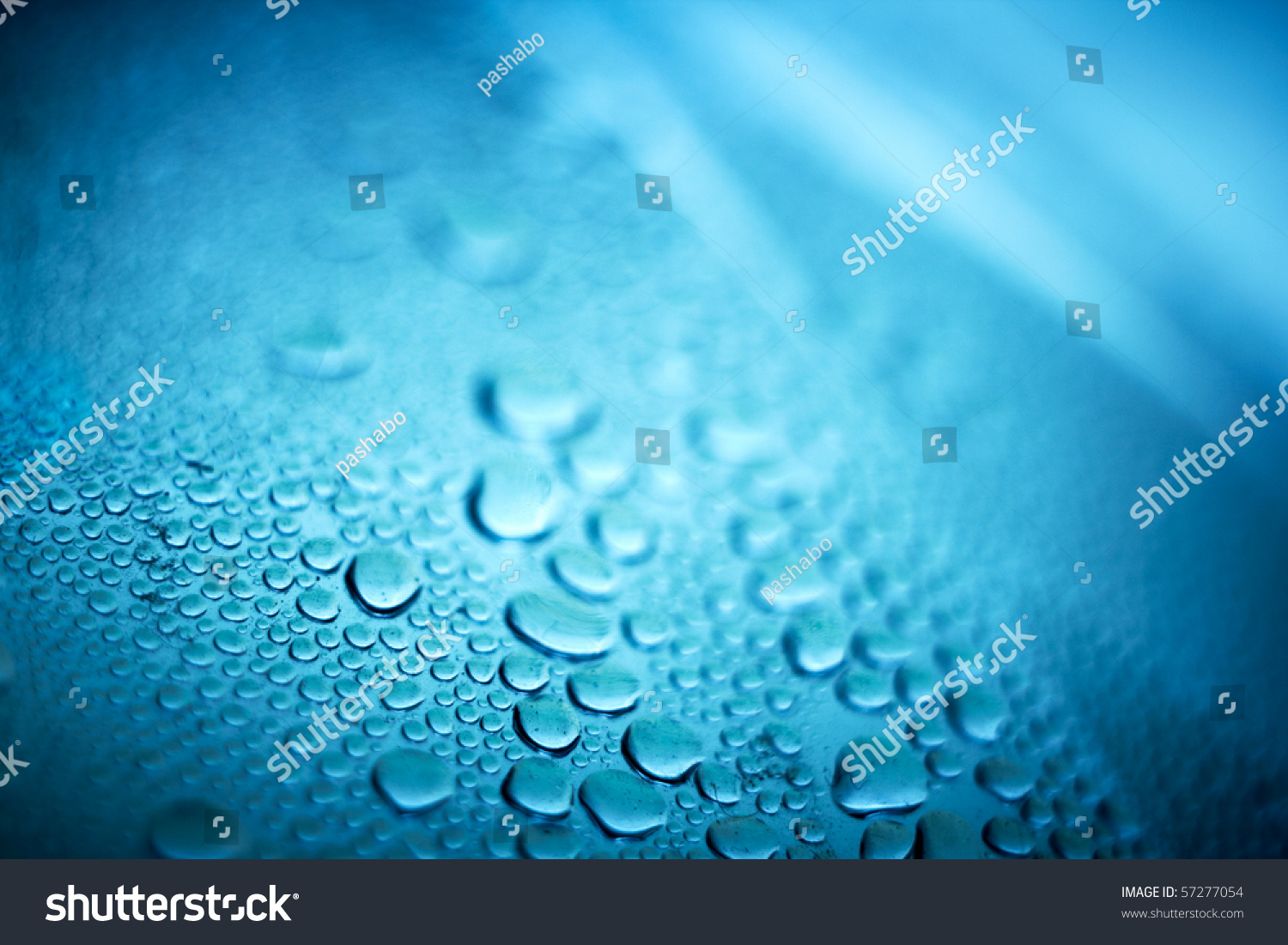 Abstract blue background. Liquid on dirty glass. #57277054