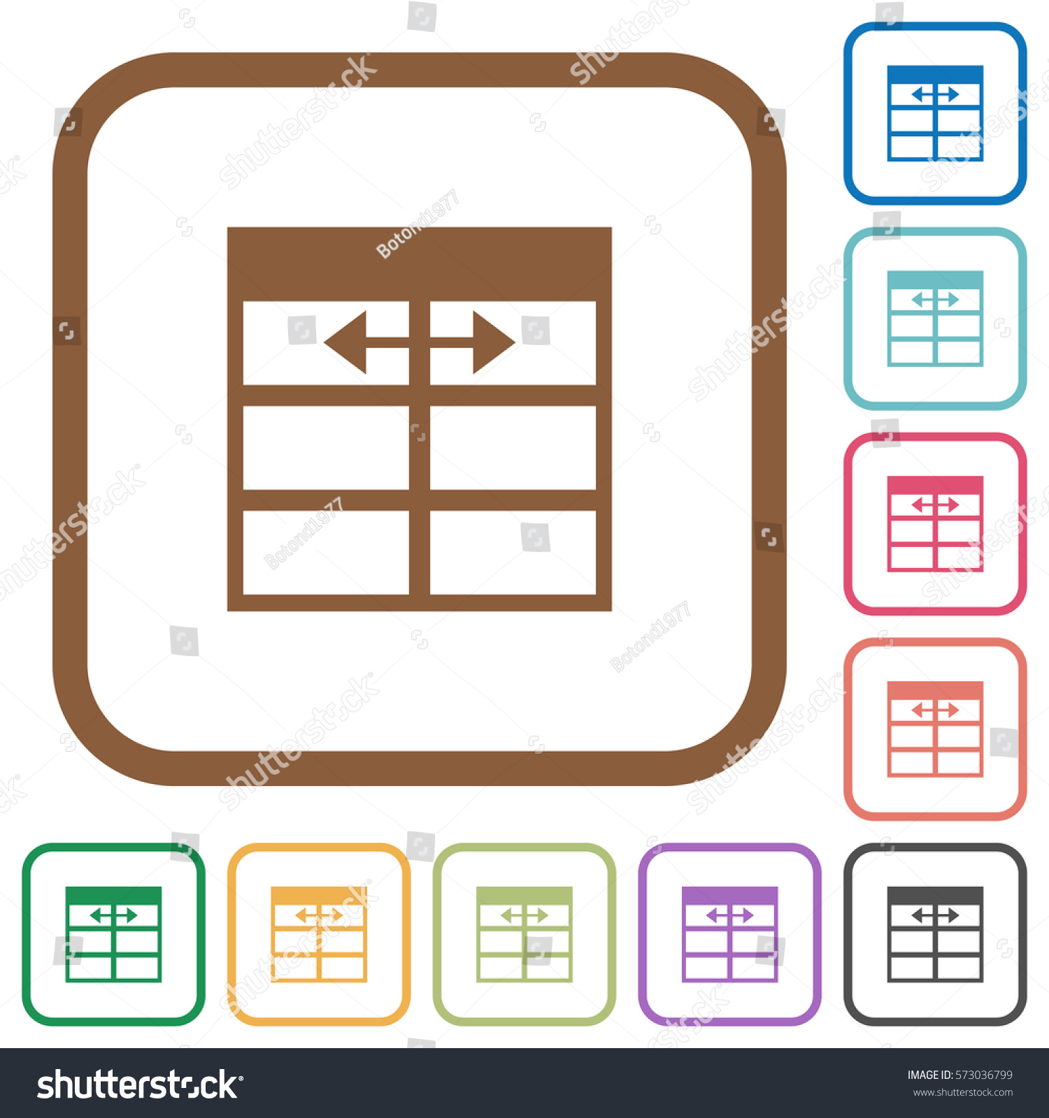 Spreadsheet Adjust Table Column Width Simple Royalty Free Stock