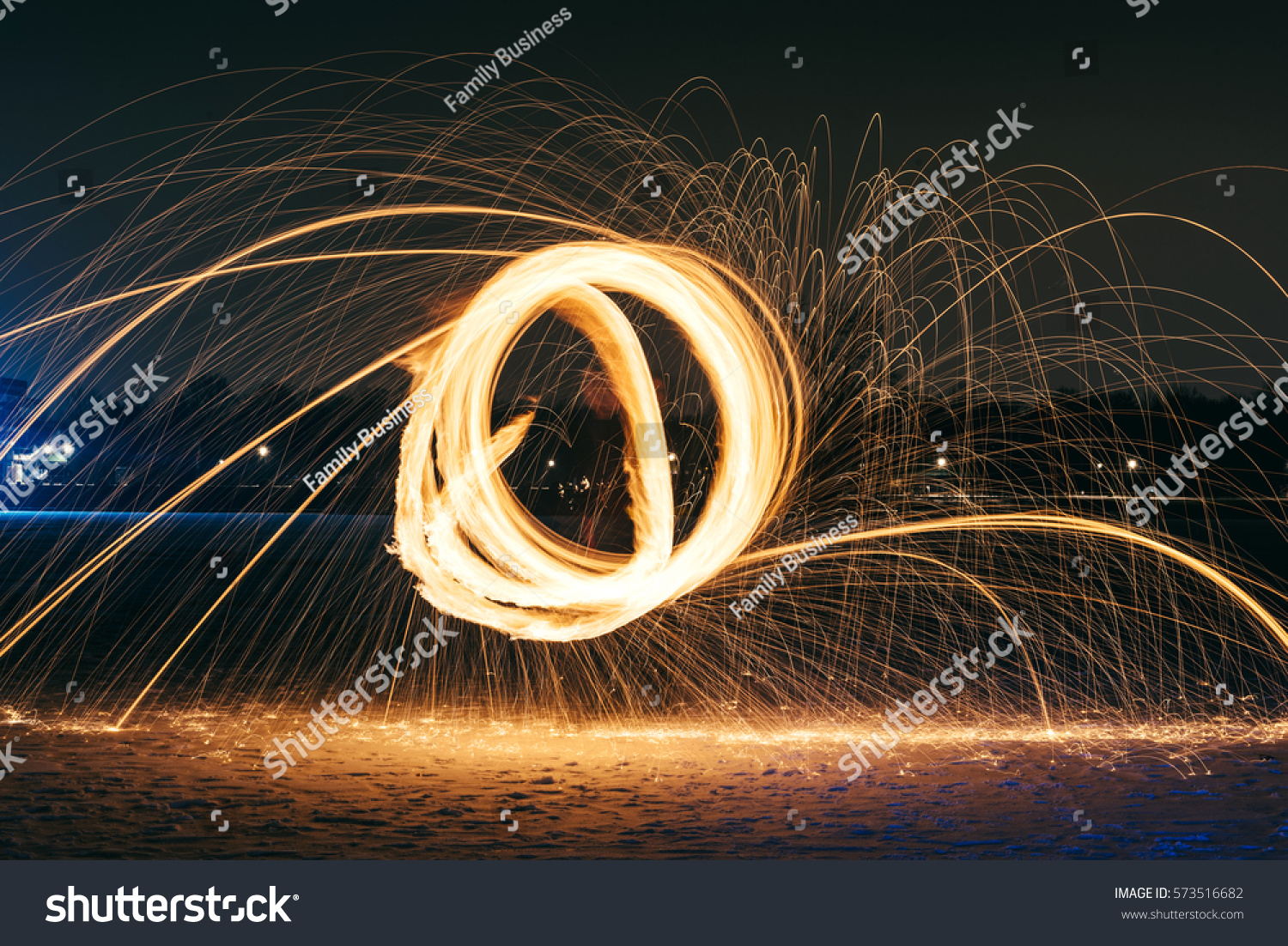 Long exposure photography with the fire ball #573516682