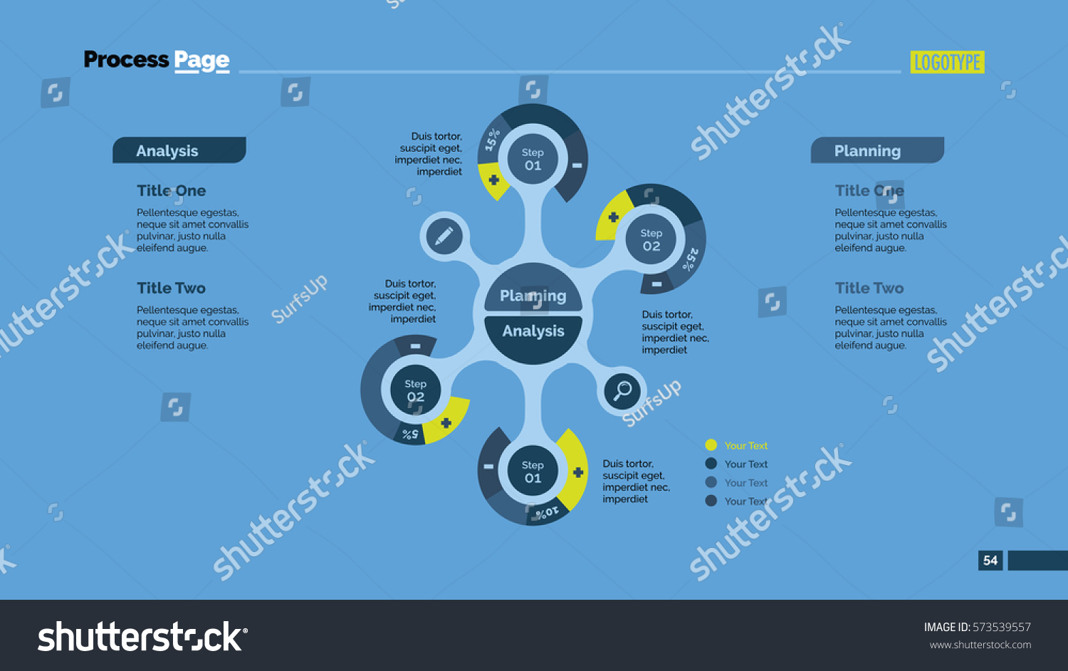 Complex Mind Map Slide Template - Royalty Free Stock Vector 573539557 ...