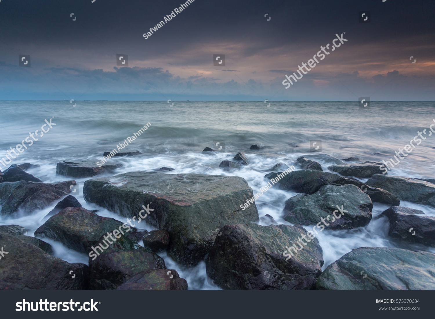 Beautiful View Of Beach Or Sea Side Stock Photo 575370634