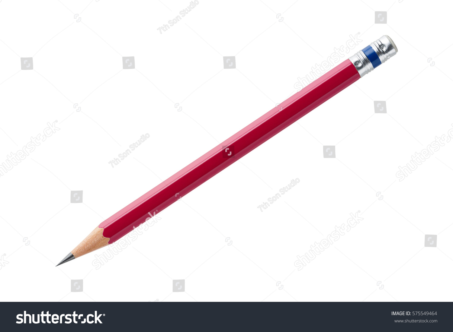Close up wood pencil isolated on white with clipping path #575549464