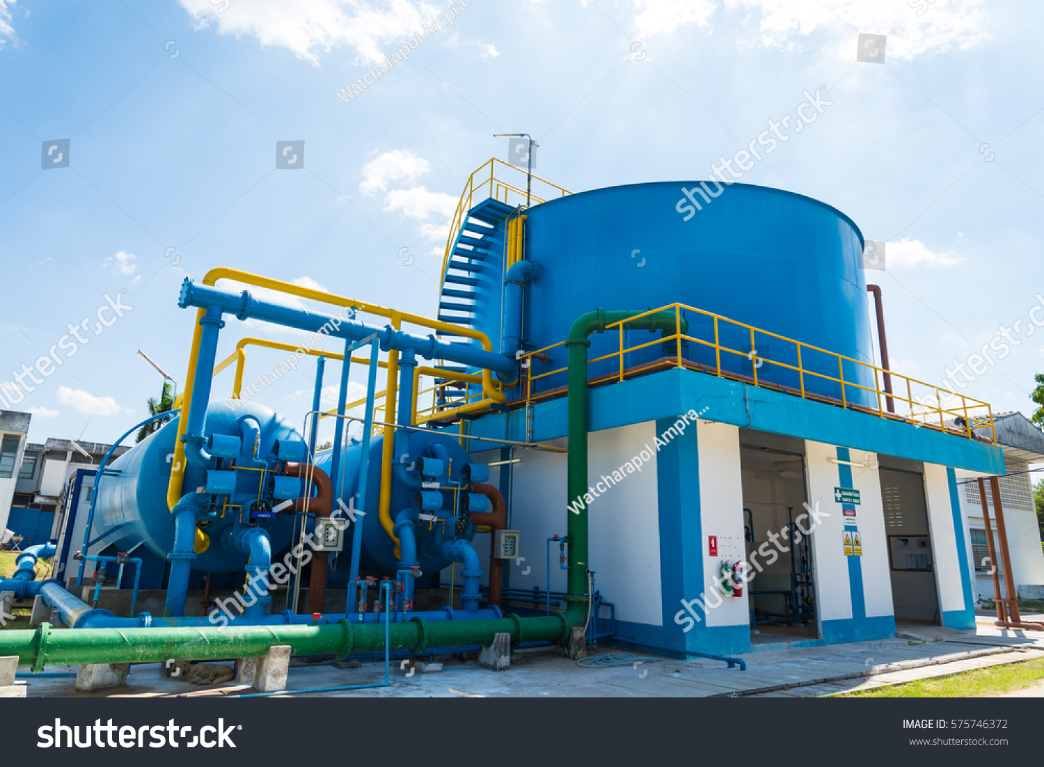Water treatment process and Water treatment plants of the Waterworks in Thailand. #575746372