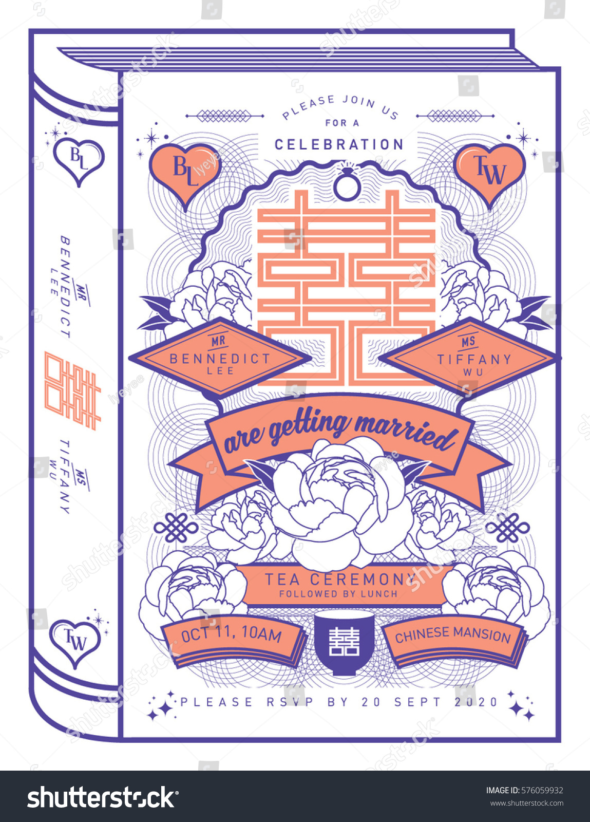 Book Cover Wedding Invite