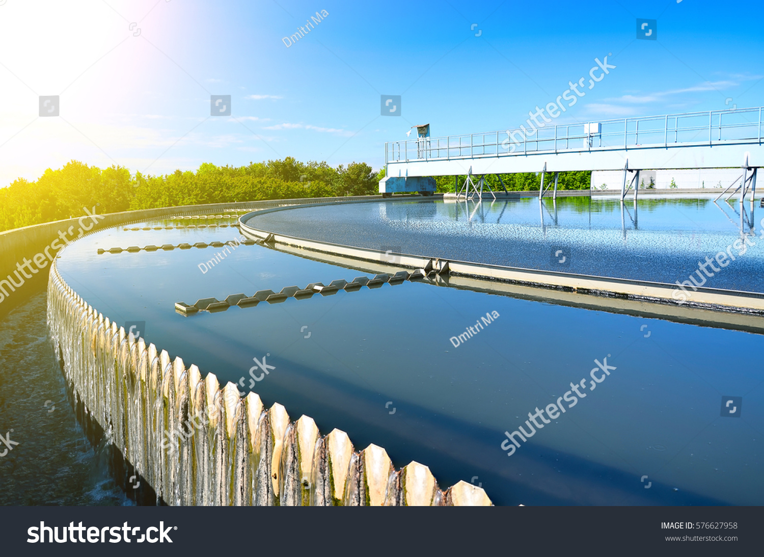 Modern urban wastewater treatment plant. #576627958