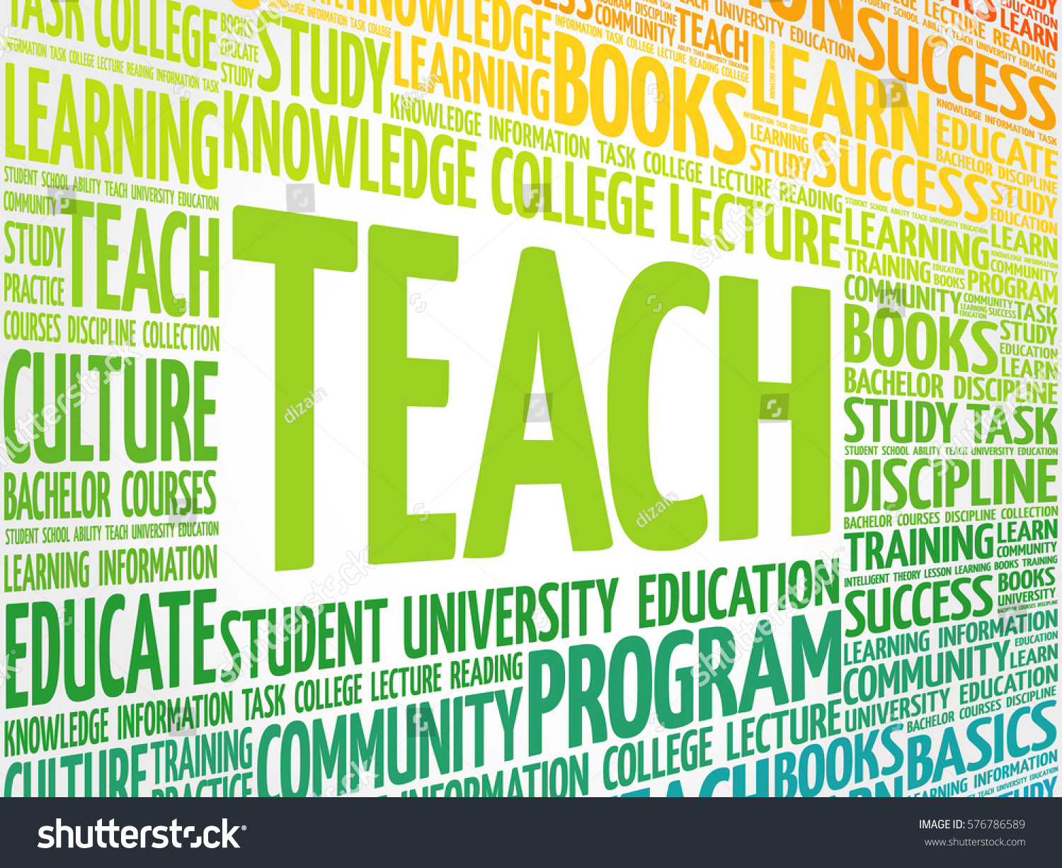 TEACH word cloud, education concept background - Royalty Free Stock ...