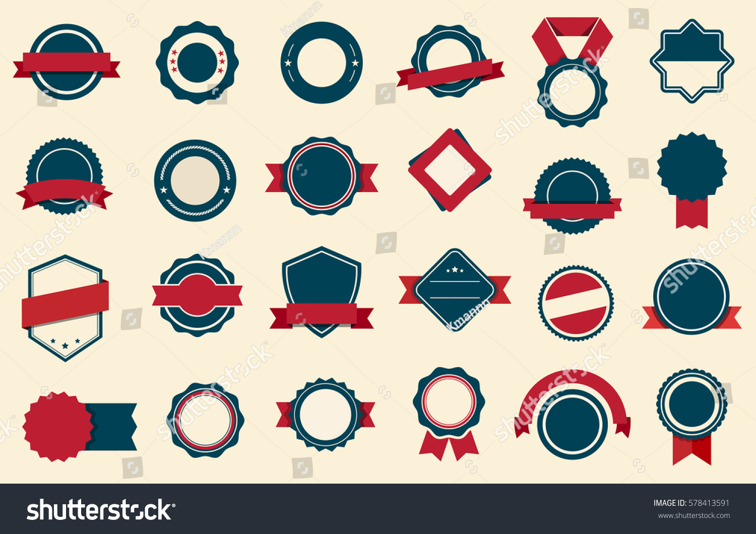 Vector Badge, Labels and Ribbons #578413591