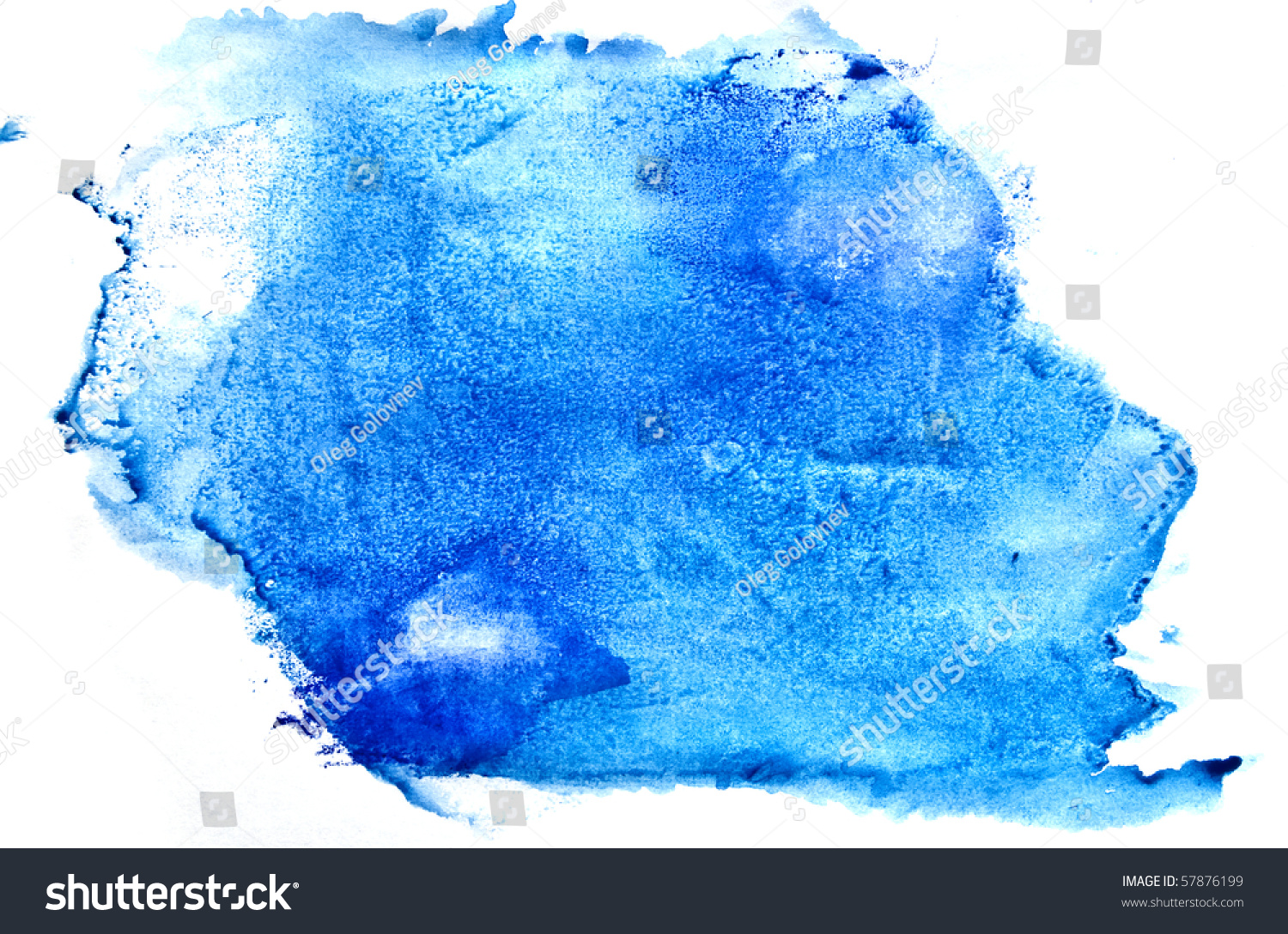 Blue watercolor brush strokes #57876199