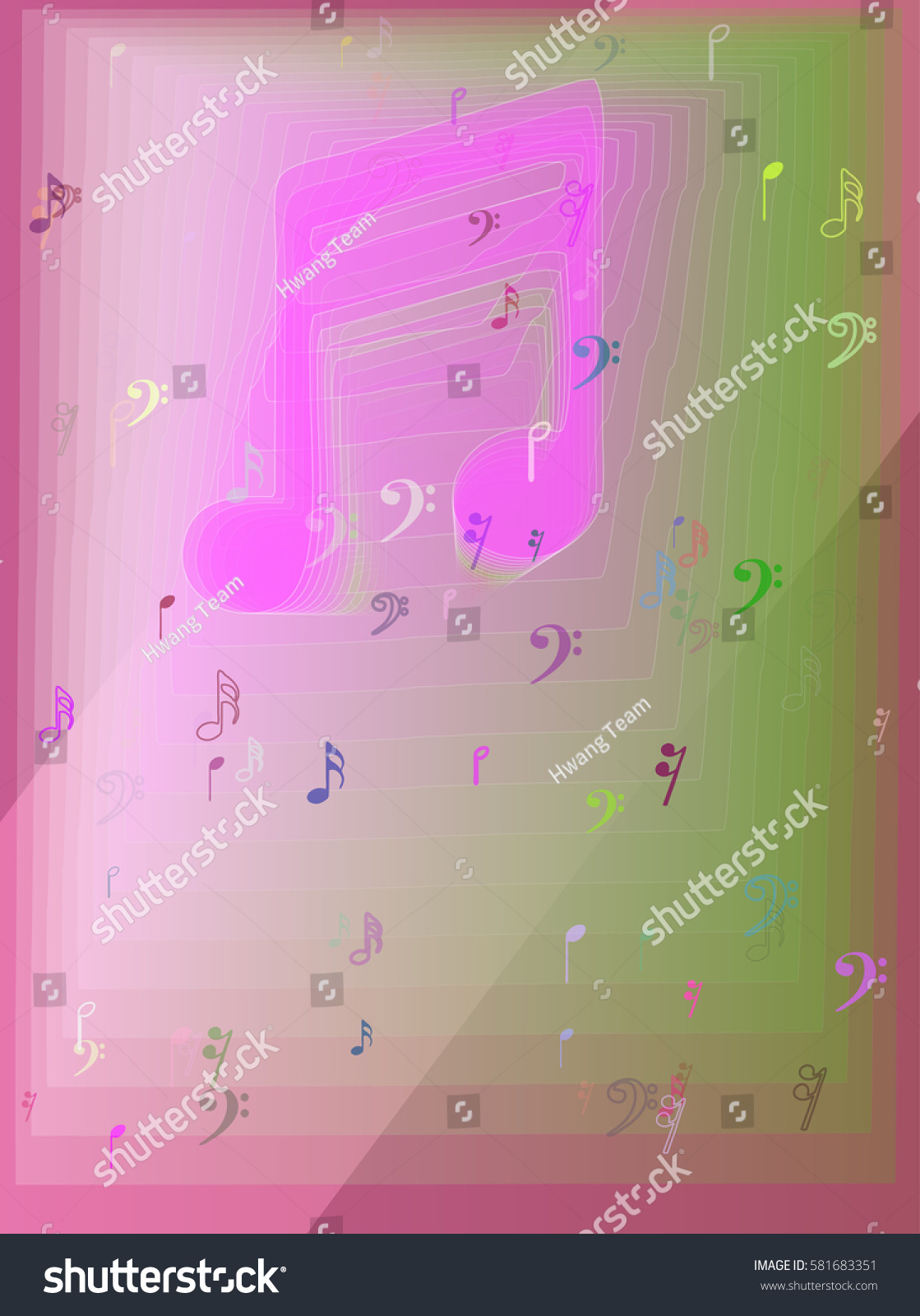 musical note pattern template #581683351
