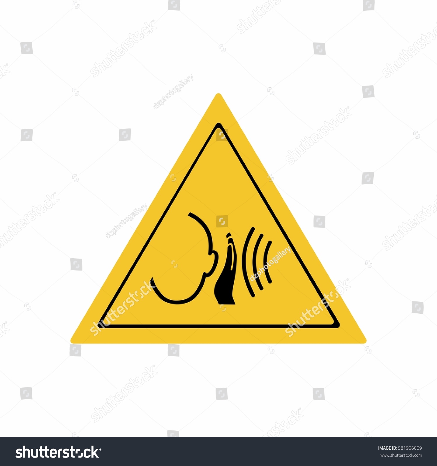 Sudden loud noise sign vector design isolated on - Royalty Free Stock ...