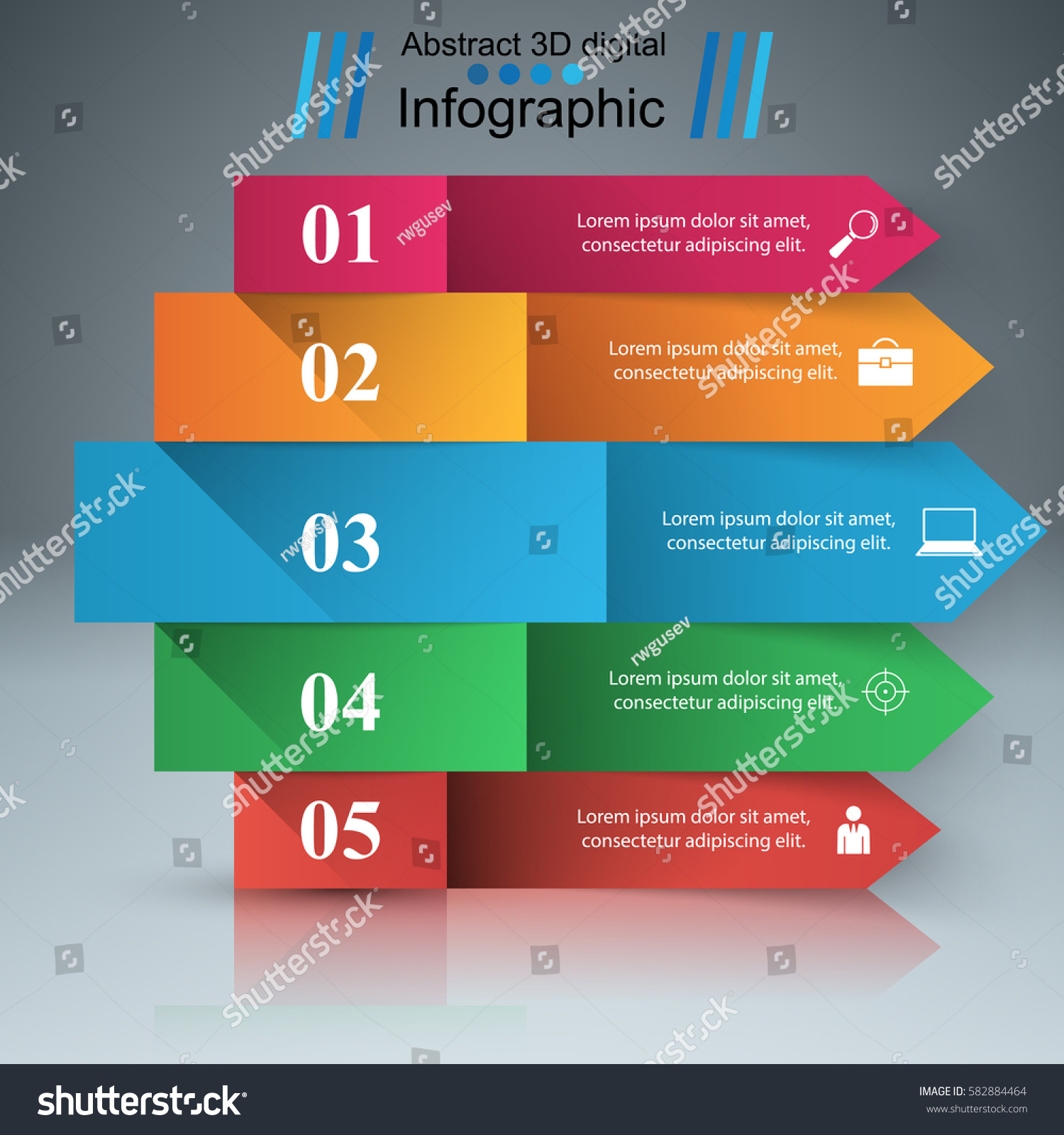3d Infographic Design Template And Marketing Royalty Free Stock Vector 582884464 8547