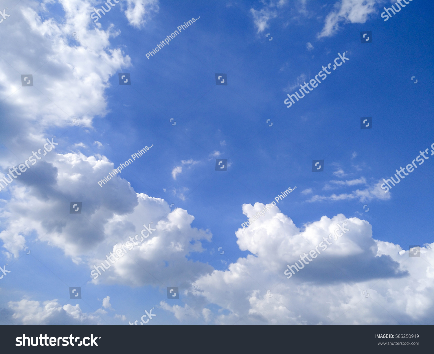 Deep Blue Sky & Clouds  #585250949