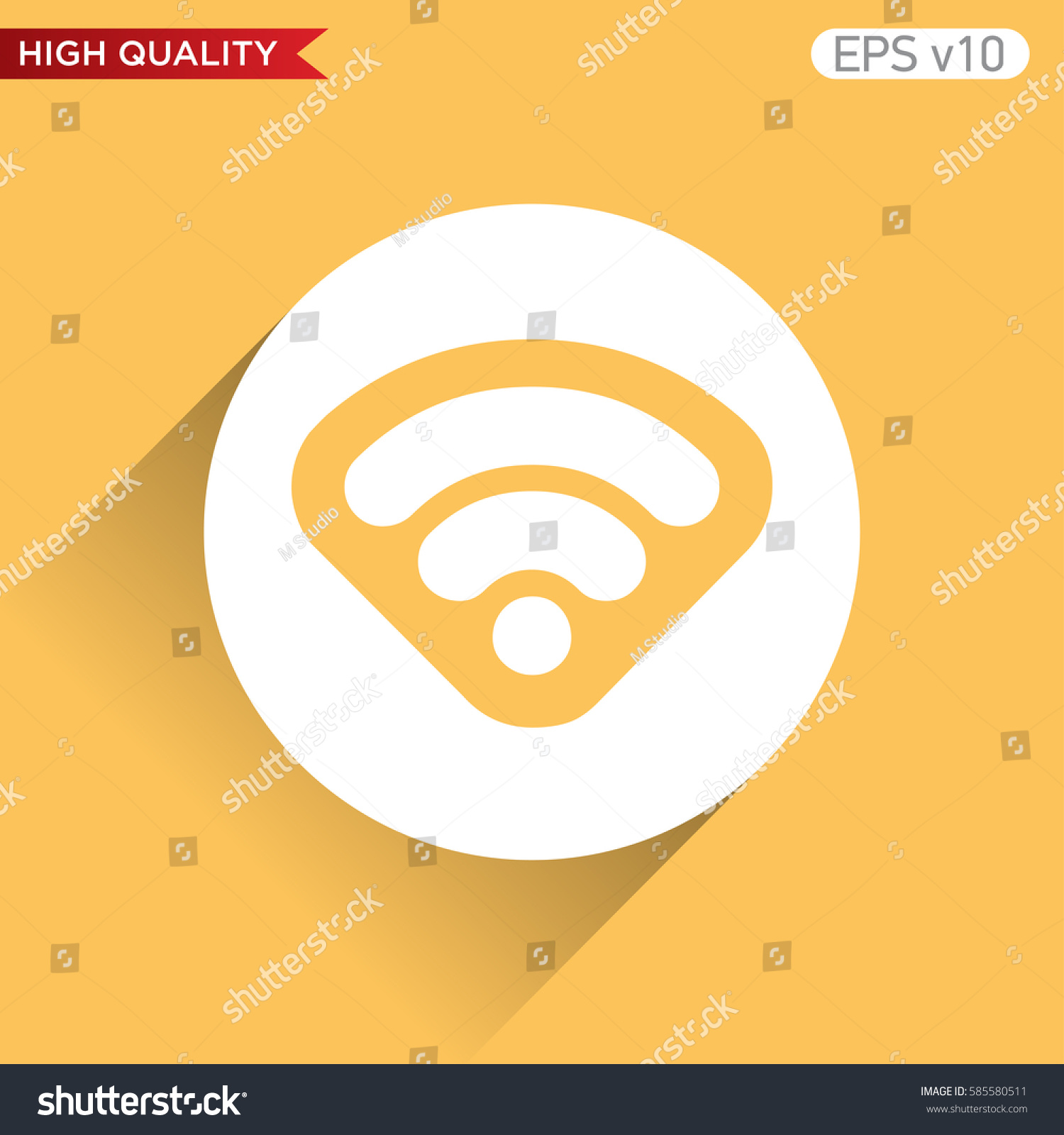 Colored icon or button of  Wi Fi symbol with background #585580511