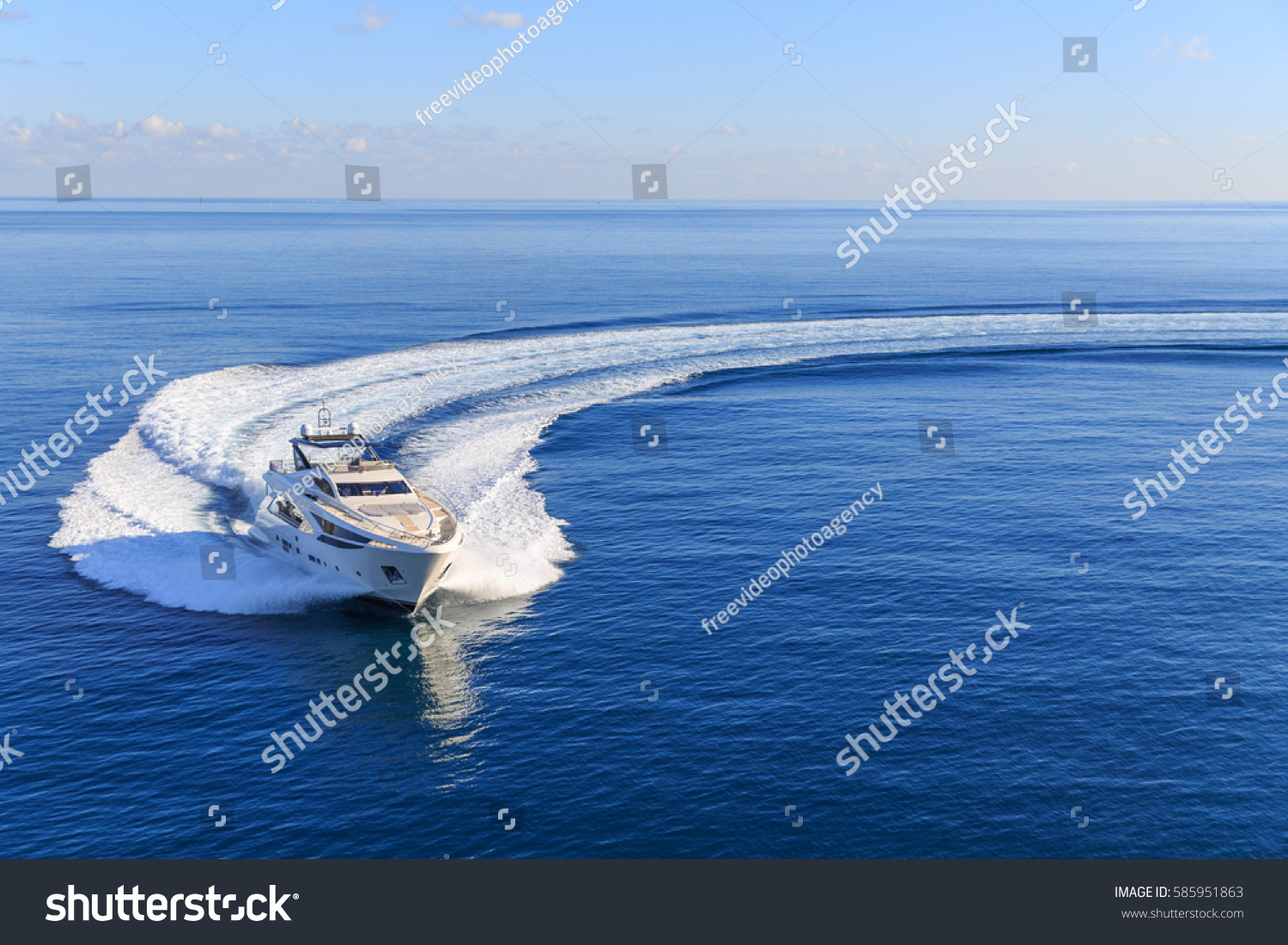 luxury yacht, aerial view italian shipyard   #585951863