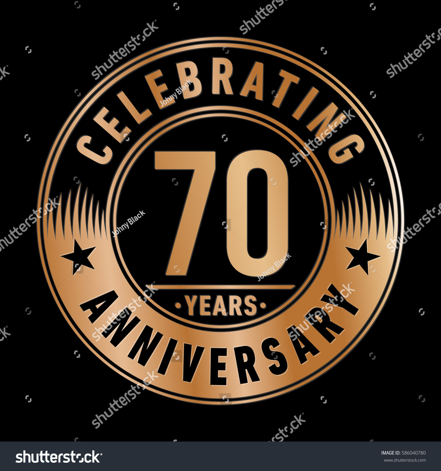 70 years anniversary logo template. Vector and - Royalty Free Stock ...