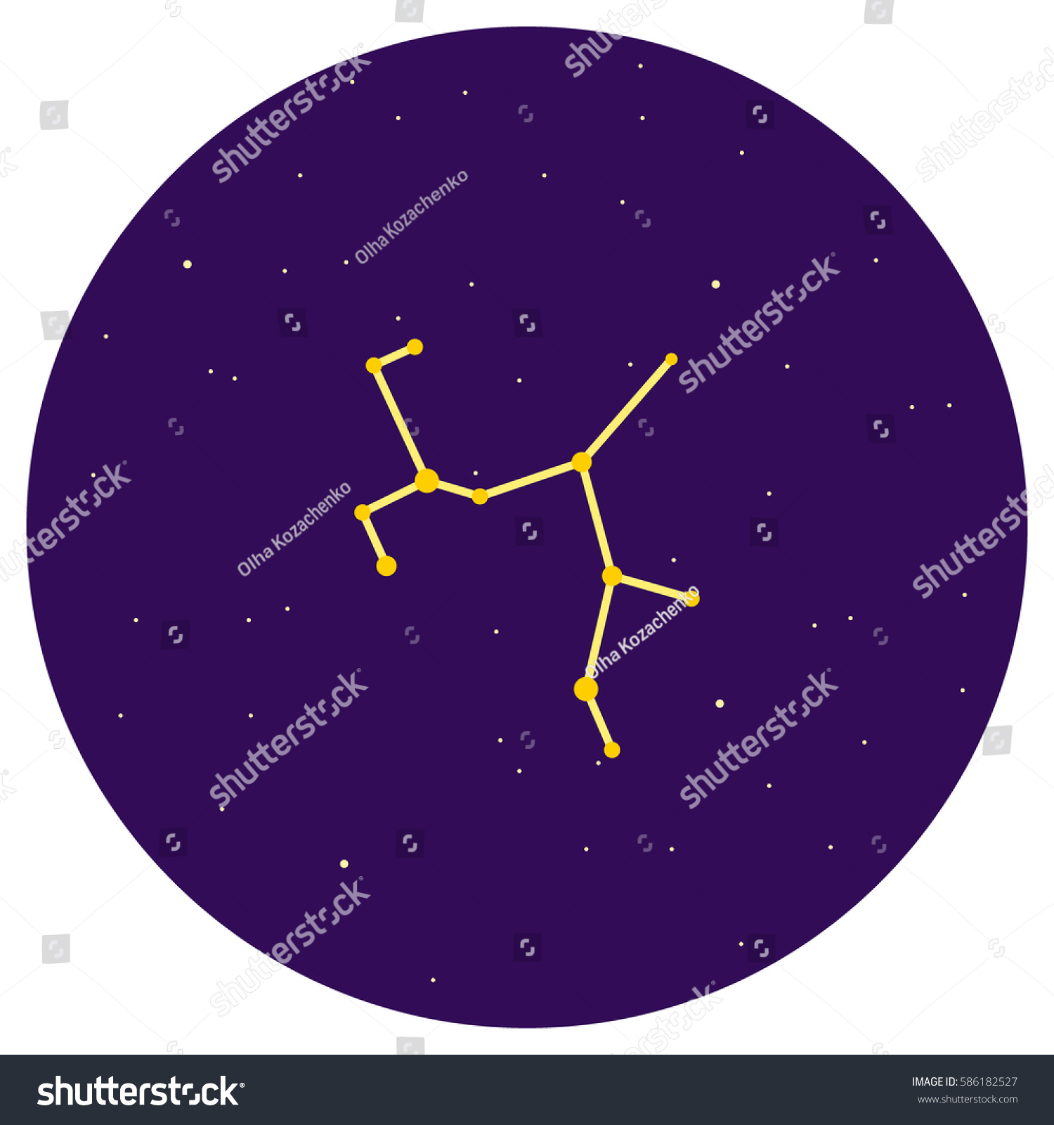 Zodiacal Constellation of Sagittarius. Vector - Royalty Free Stock ...