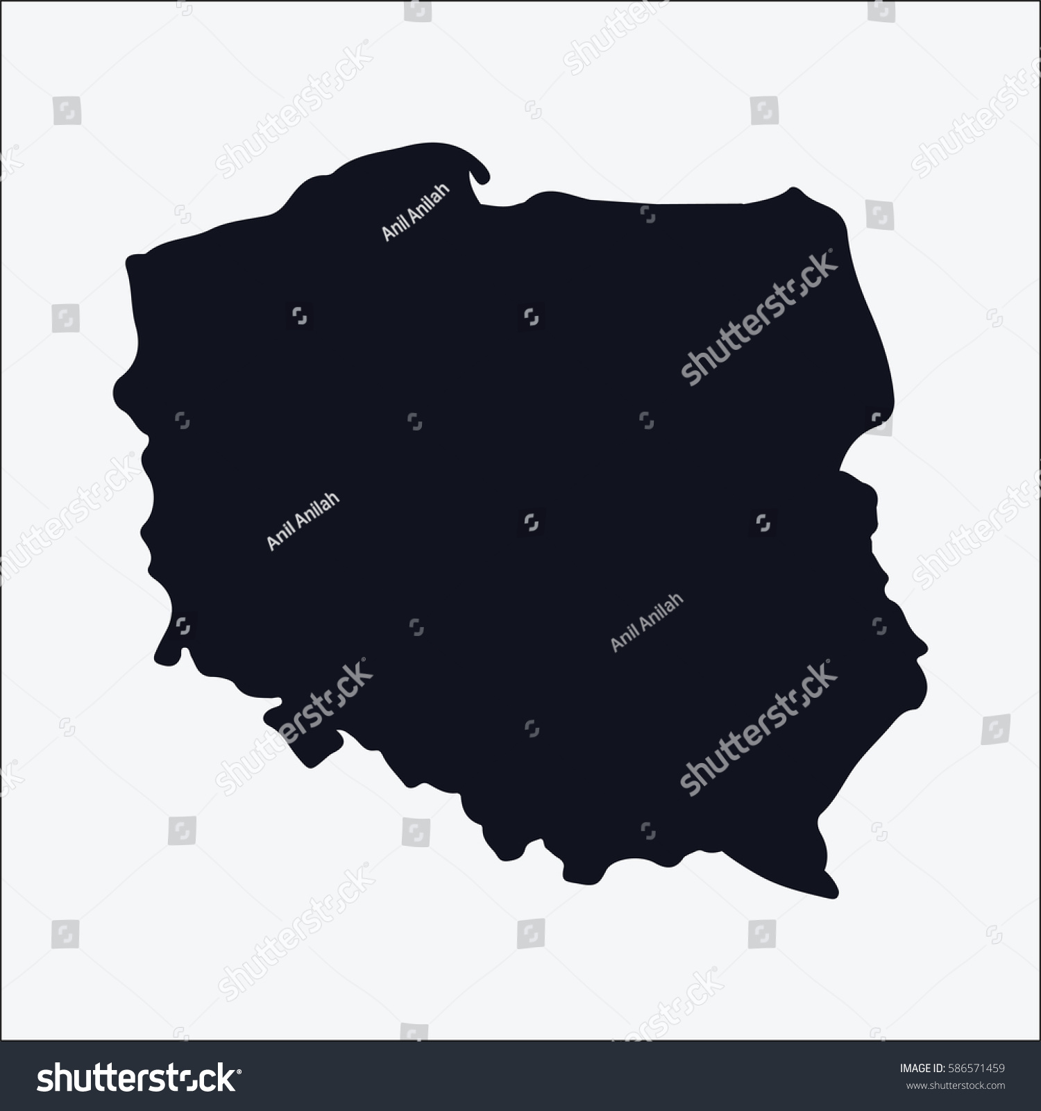 vector map - poland - Royalty Free Stock Vector 586571459 - Avopix.com