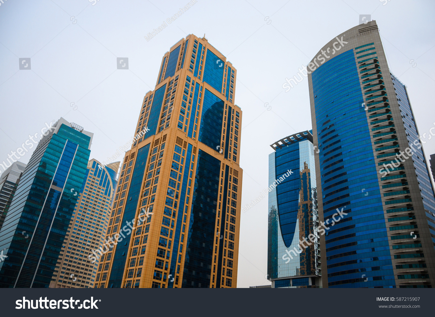 Skyscrapers of Dubai, modern architecture #587215907