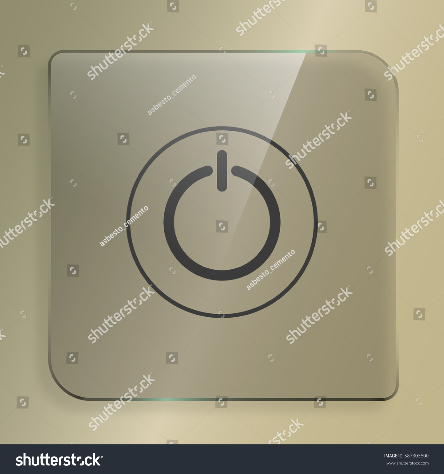 Power switch icon. Flat design vector style. #587303600