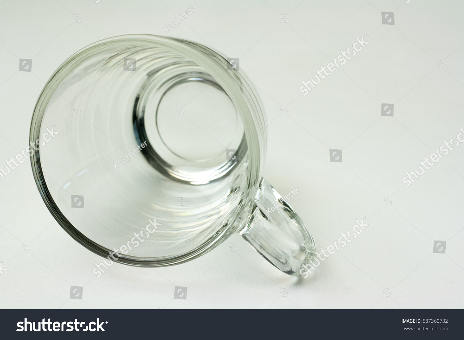 Empty glass on a white background. #587360732